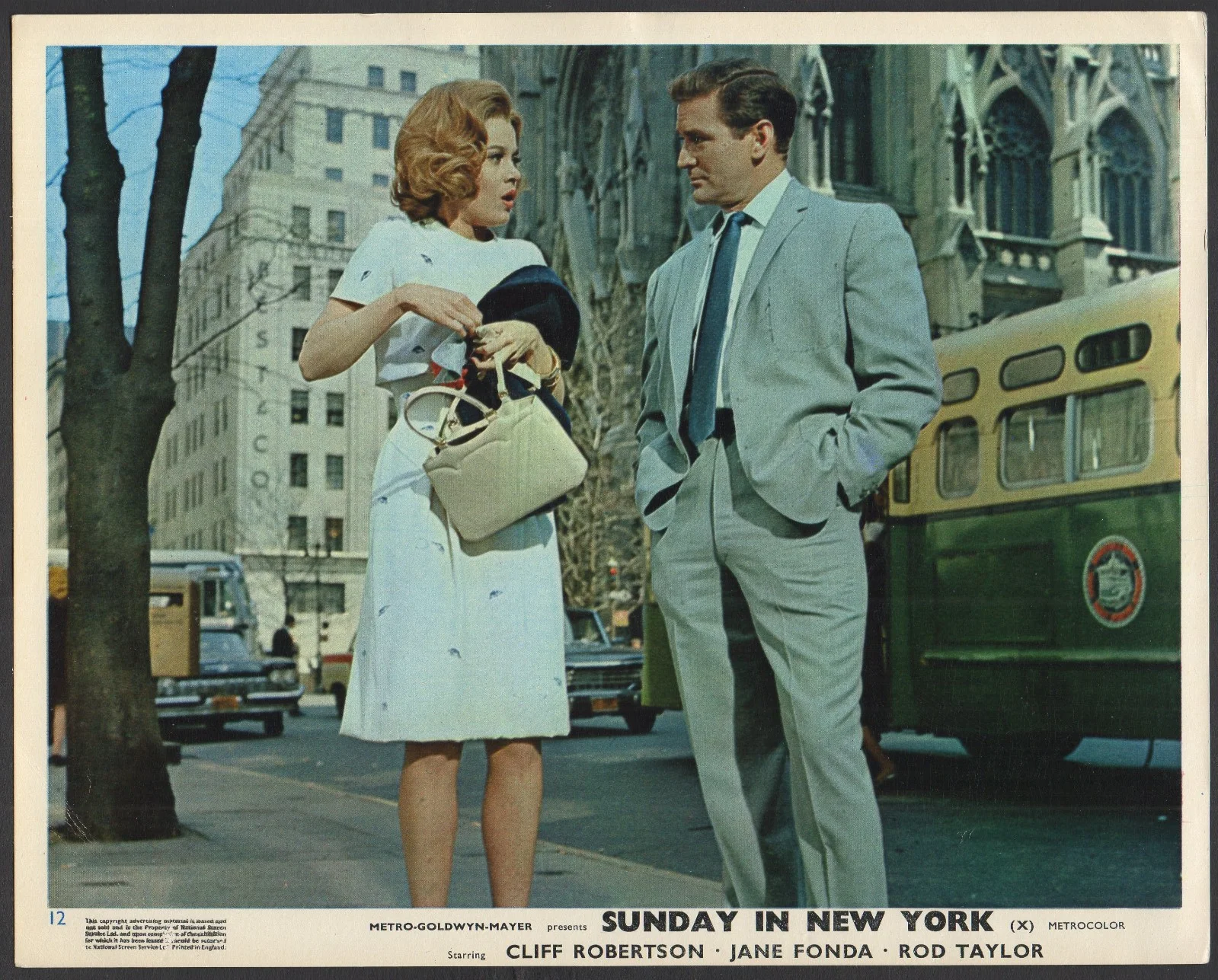 SUNDAY IN NEW YORK 1963 Rod Taylor, Jane Fonda 6 UK 10x8 LOBBY CARDS, изображение 2