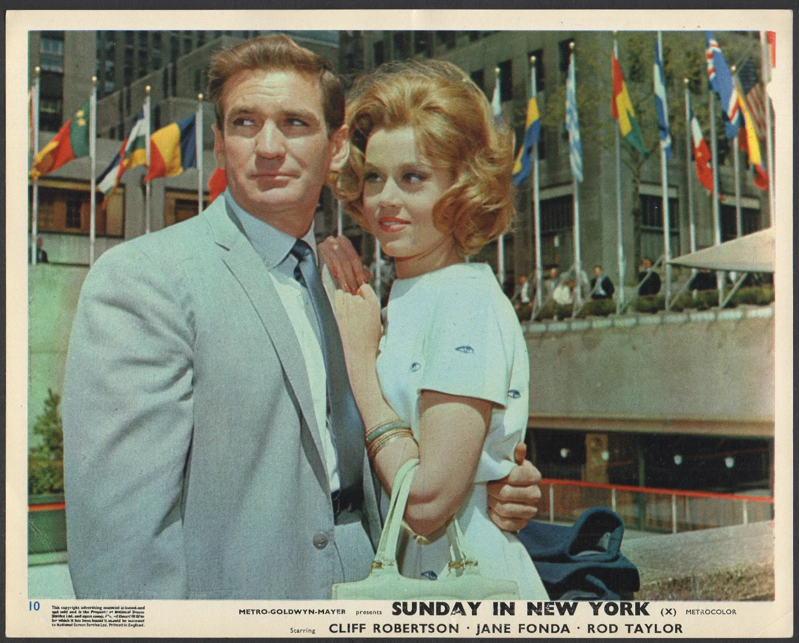 SUNDAY IN NEW YORK 1963 Rod Taylor, Jane Fonda 6 UK 10x8 LOBBY CARDS, изображение 3