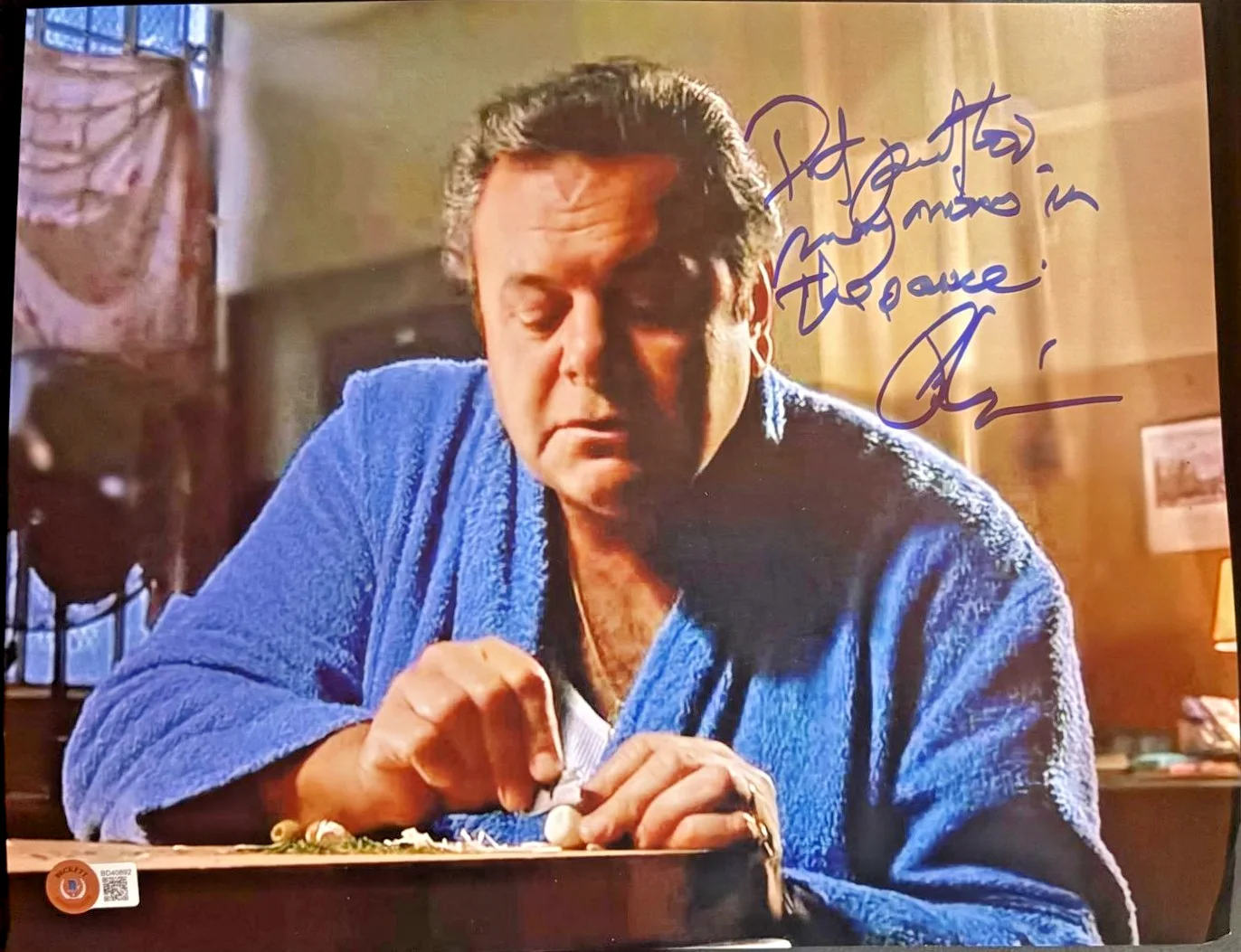 Paul Sorvino — FOTO AUTOGRAFIADA FIRMADA POR PAUL SORVINO 11X14 GOODFELLAS SOPRANOS INSCRIPCIÓN BECKETT B