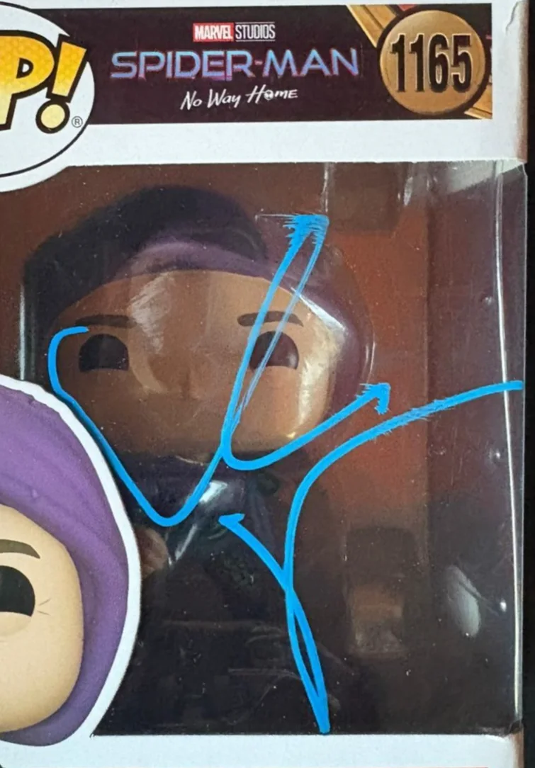 Willen Defoe — WILLEM DEFOE SIGNED AUTOGRAPHED FUNKO POP 1165 GREEN GOBLIN SPIDER-MAN JSA COA D, image 2