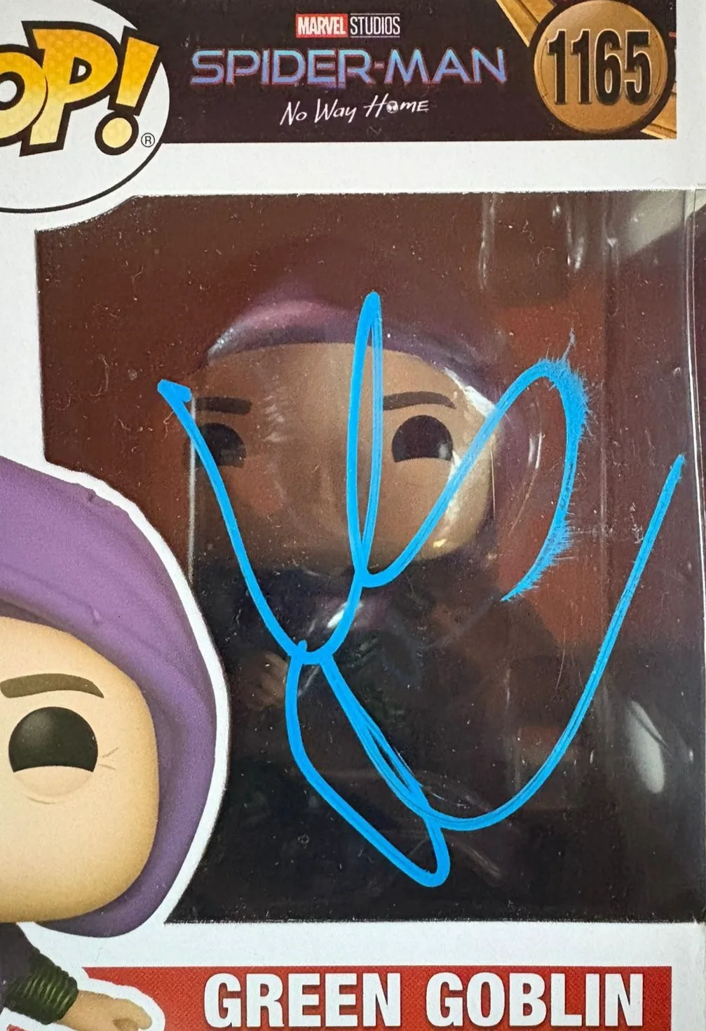 Willen Defoe — WILLEM DEFOE SIGNED AUTOGRAPHED FUNKO POP 1165 GREEN GOBLIN SPIDER-MAN JSA COA B, изображение 2