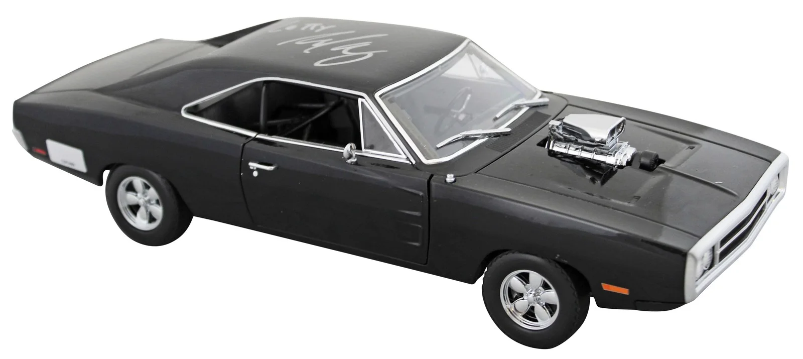 Michelle Rodriguez — Michelle Rodriguez "Letty" Signed 1970 Dodge Charger 1:18 Scale Die Cast Car BAS, image 2