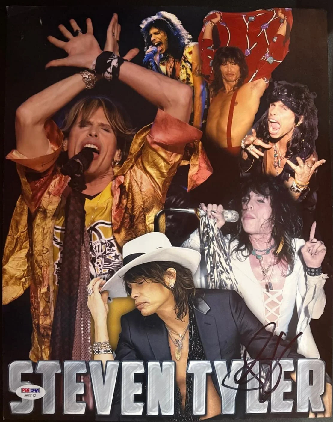 Steven Tyler — STEVEN TYLER AEROSMITH SIGNED AUTOGRAPHED 11x14 PHOTO PSA COA JOE PERRY CC