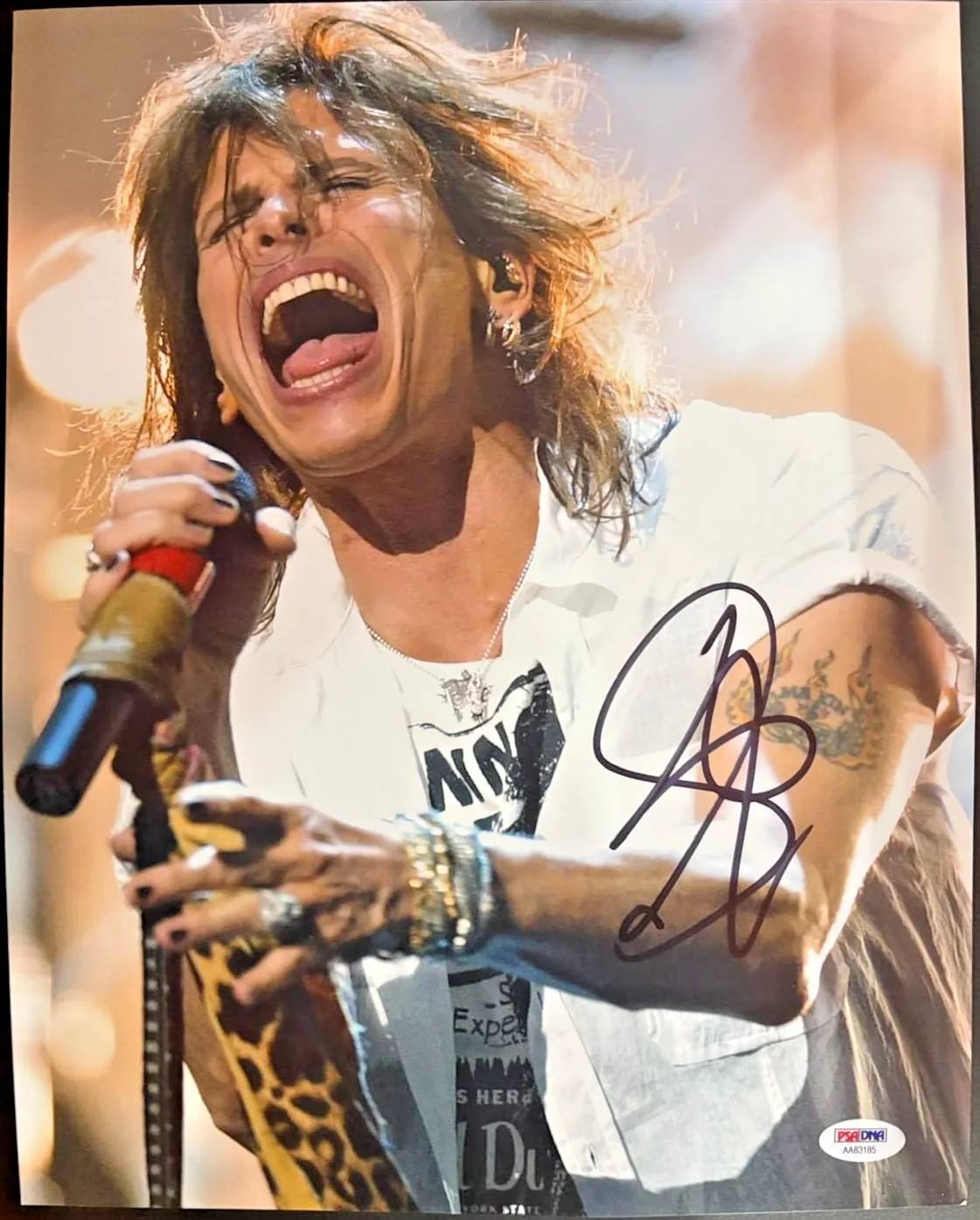 Steven Tyler — STEVEN TYLER AEROSMITH SIGNED AUTOGRAPHED 11X14 PHOTO PSA COA JOE PERRY AA