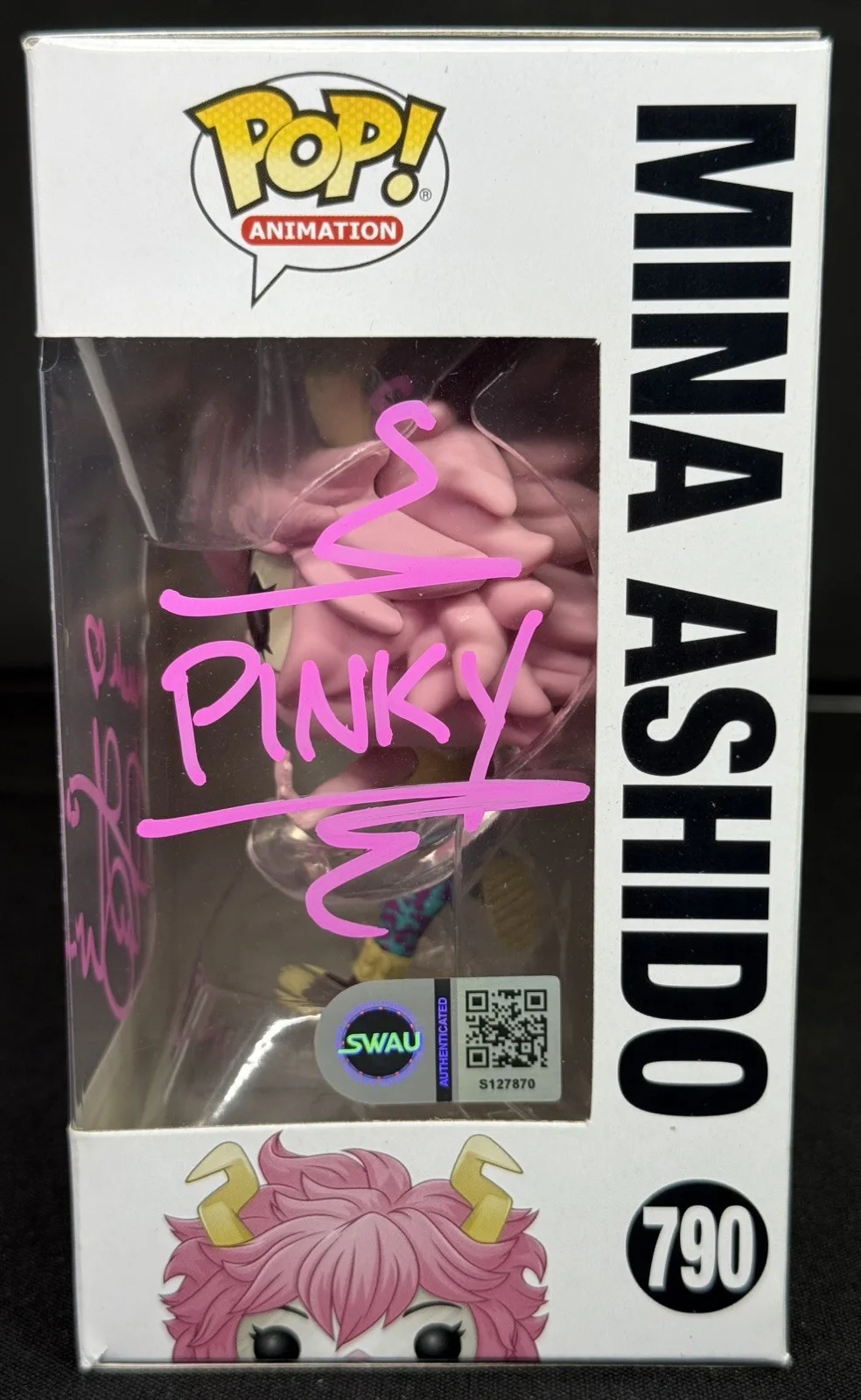 Caitlin Glass — Mina Ashido #790 My Hero Academia Funko Pop Signed By Caitlin Glass w/COA, изображение 2