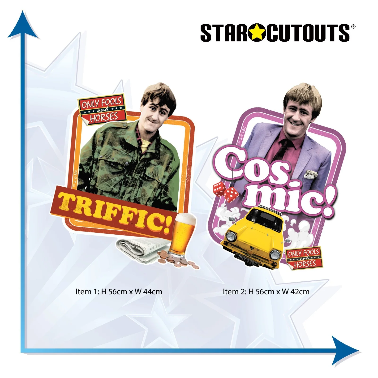 Rodney Trotter Cardboard Wall Decoration Pack of 2 Only Fools and Horses Cosmic, изображение 3