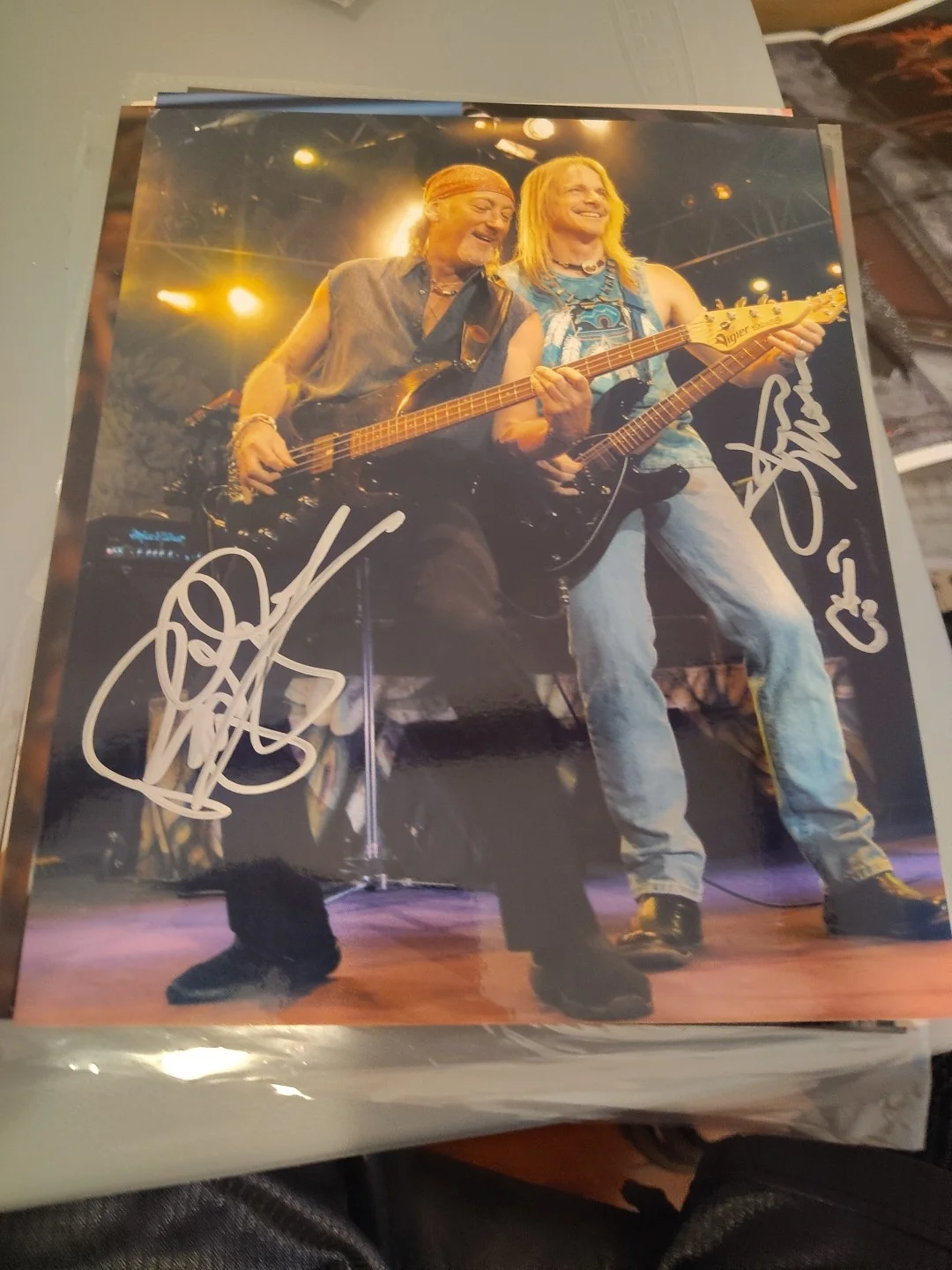 Deep Purple Signed Roger Glover Steve Morse 8x10, image 2