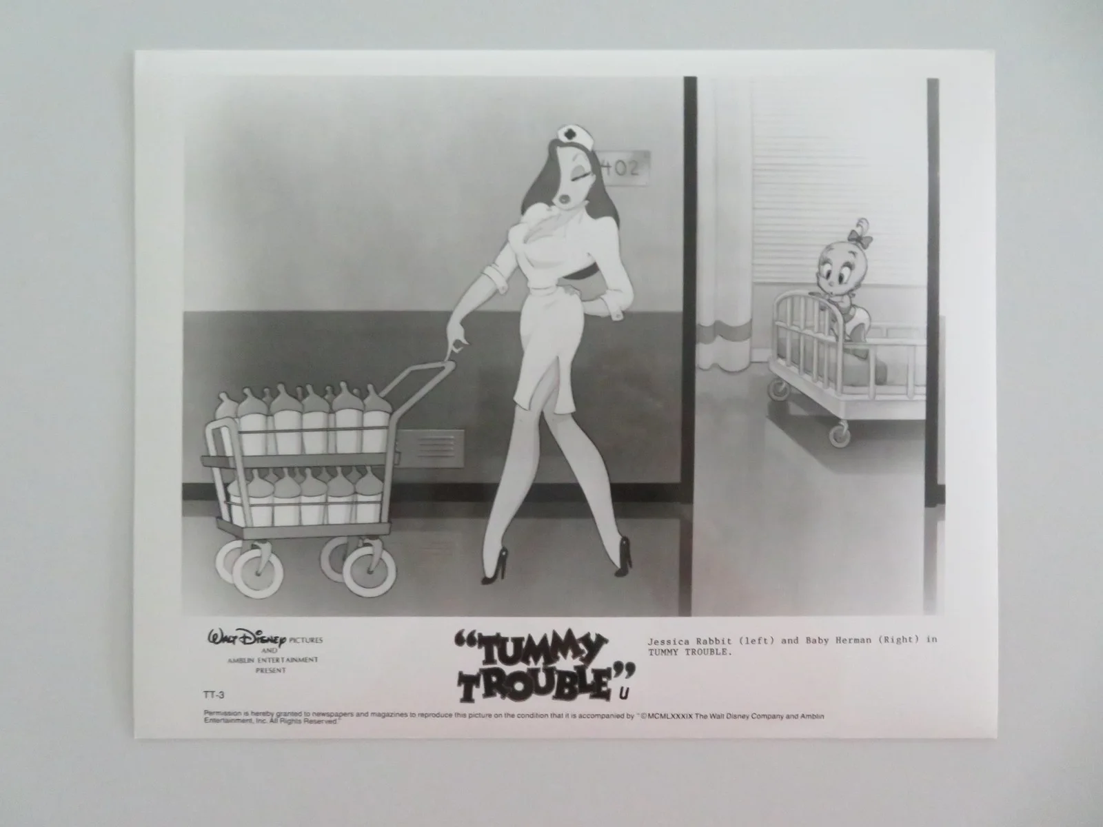 TUMMY TROUBLE MOVIE STILL PHOTO LOT OF 3 DISNEY KATHLEEN TURNER 1989, изображение 3