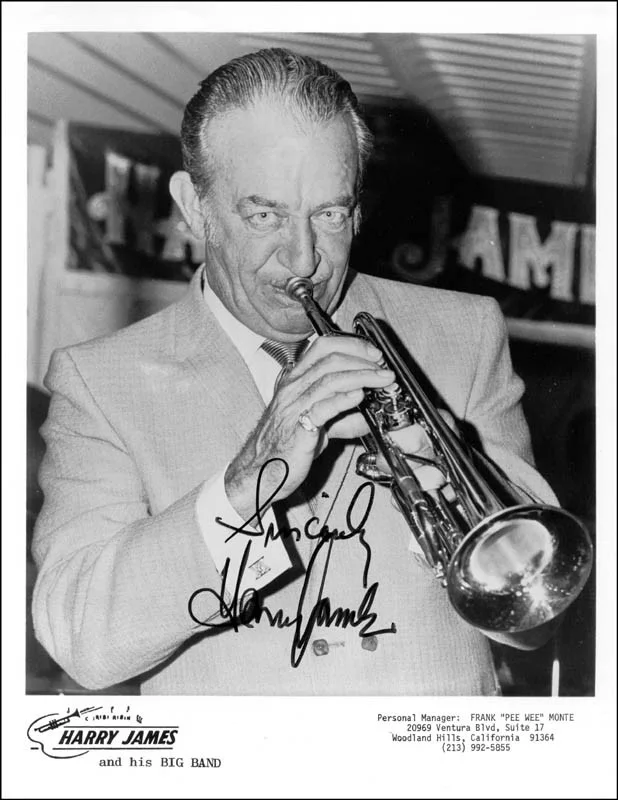 Harry James — HARRY JAMES - AUTOGRAPHED SIGNED PHOTOGRAPH