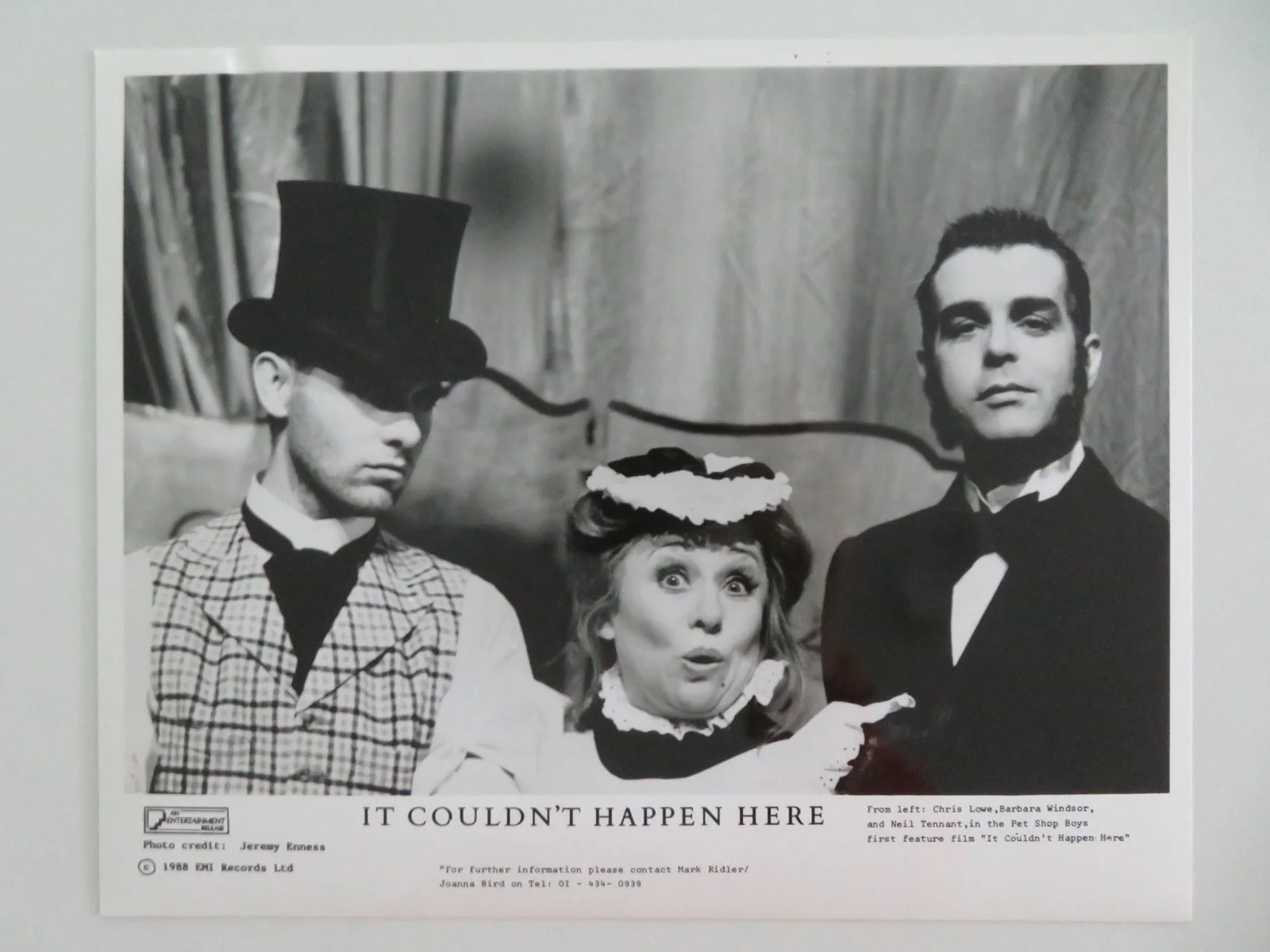 IT COULDN'T HAPPEN HERE MOVIE STILL PHOTO LOT OF 4 PET SHOP BOYS N. TENNANT 1988, изображение 5