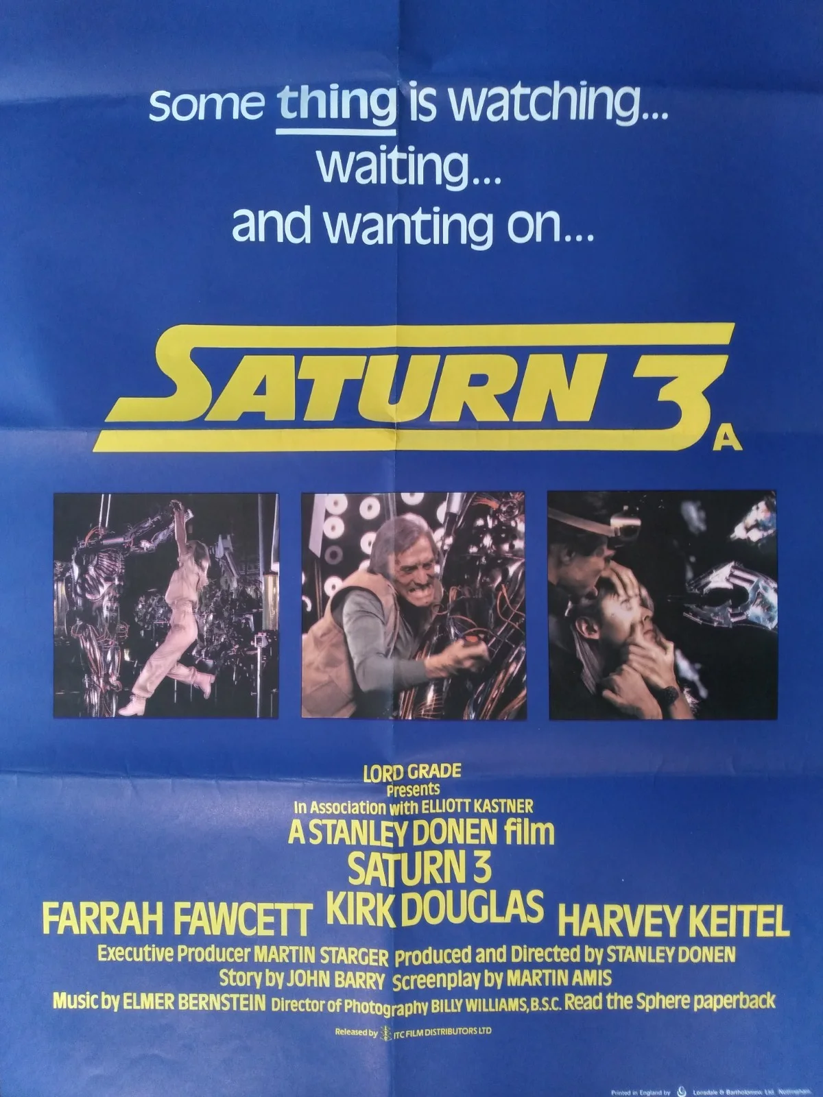 Saturn 3 original movie 1980 poster UK quad, image 3
