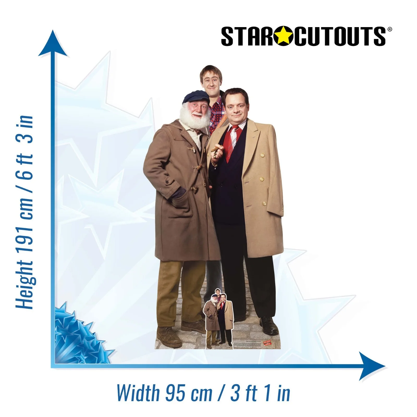 Only Fools and Horses Group Lifesize Cardboard Cutout and Free Mini Standee, image 3
