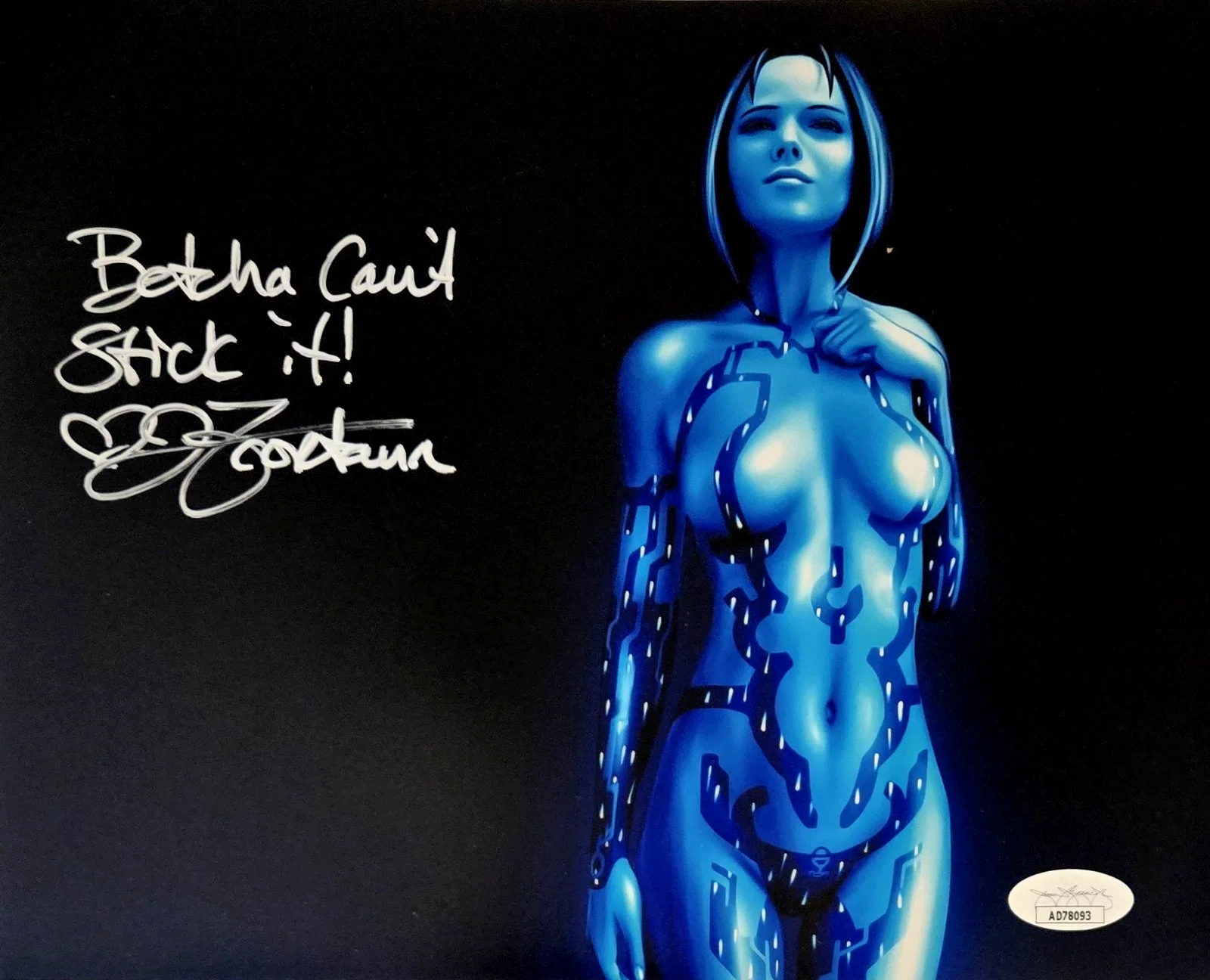 Jen Taylor — Cortana Signed Photo Halo Jen Taylor Autograph Inscribed XBox 8x10 JSA COA 093