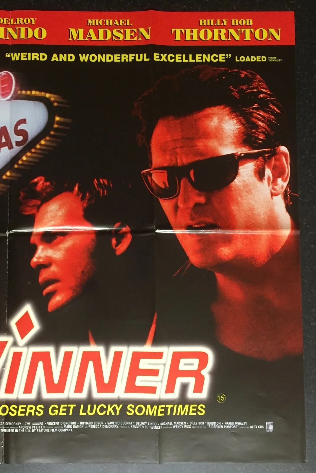 THE WINNER 1996 Original Cinema UK Quad Movie POSTER Rebecca De Mornay Thornton, изображение 5