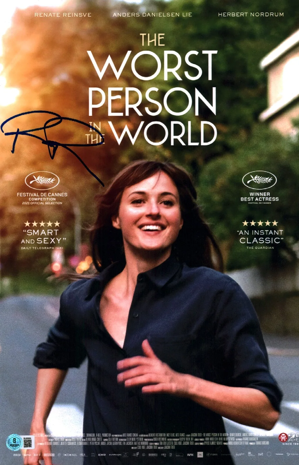 renata reinsve — Renate Reinsve Signed Autographed Worst Person In The World 11x17 Photo BAS COA