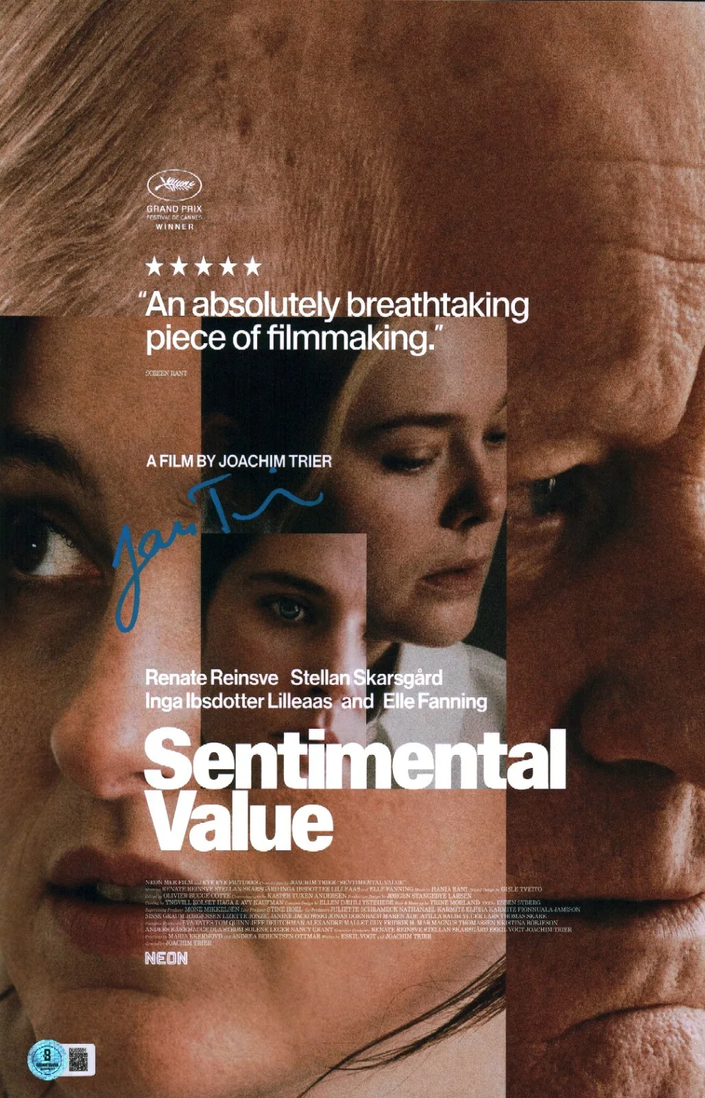 joachim trier — Joachim Trier Signed Autographed Sentimental Value Director 11x17 Photo BAS COA