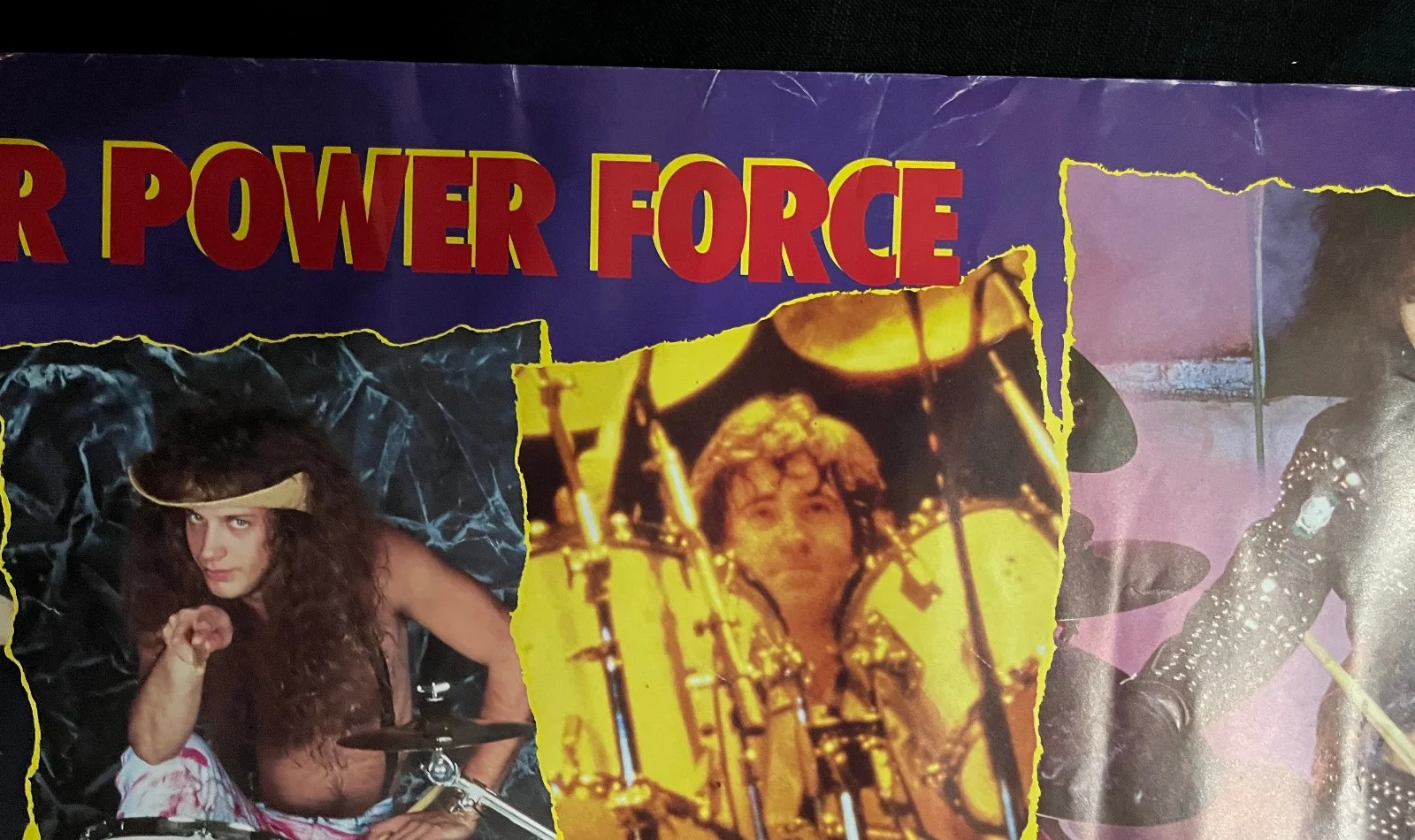 JOHN TEMPESTA — SONOR DRUMS 1990 RARE John Tempesta EXODUS SIGNED PROMO POSTER Nico McBrain, изображение 2