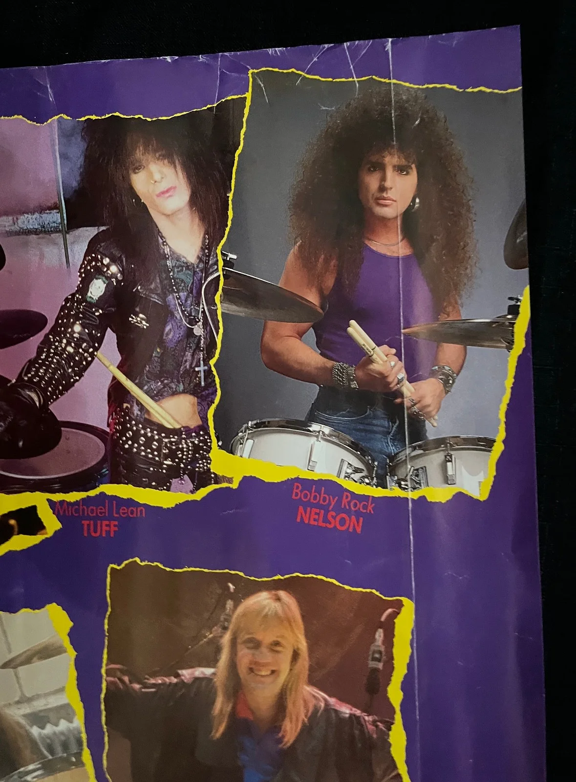 JOHN TEMPESTA — SONOR DRUMS 1990 RARE John Tempesta EXODUS SIGNED PROMO POSTER Nico McBrain, изображение 5