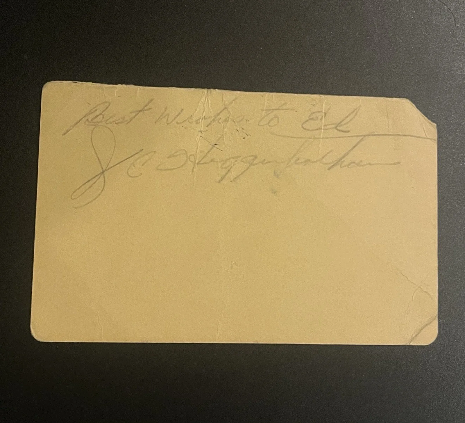 JC Higginbotham and Henry Red Allen Signed Autograph Jazz Club Table Card NYC, изображение 4