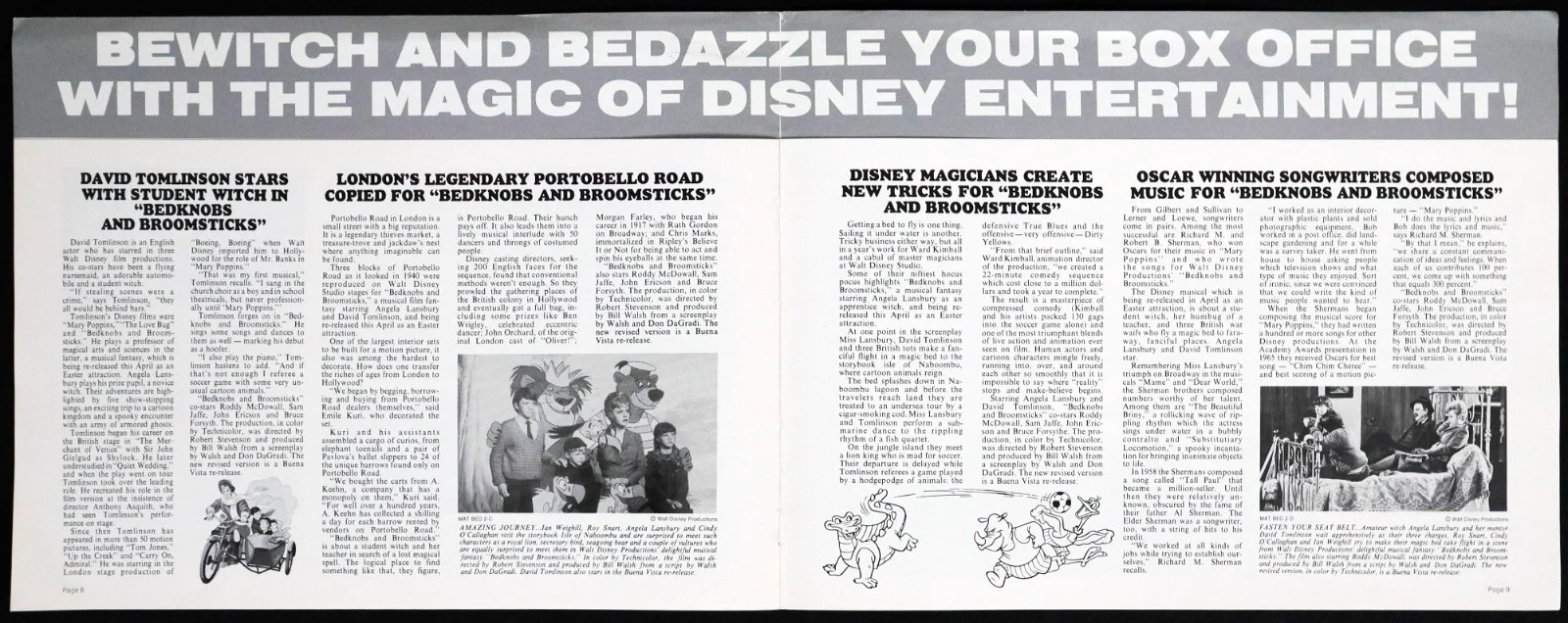Bedknobs and Broomsticks ORIGINAL UK Press Book Angela Lansbury Disney 1979 RR, image 3
