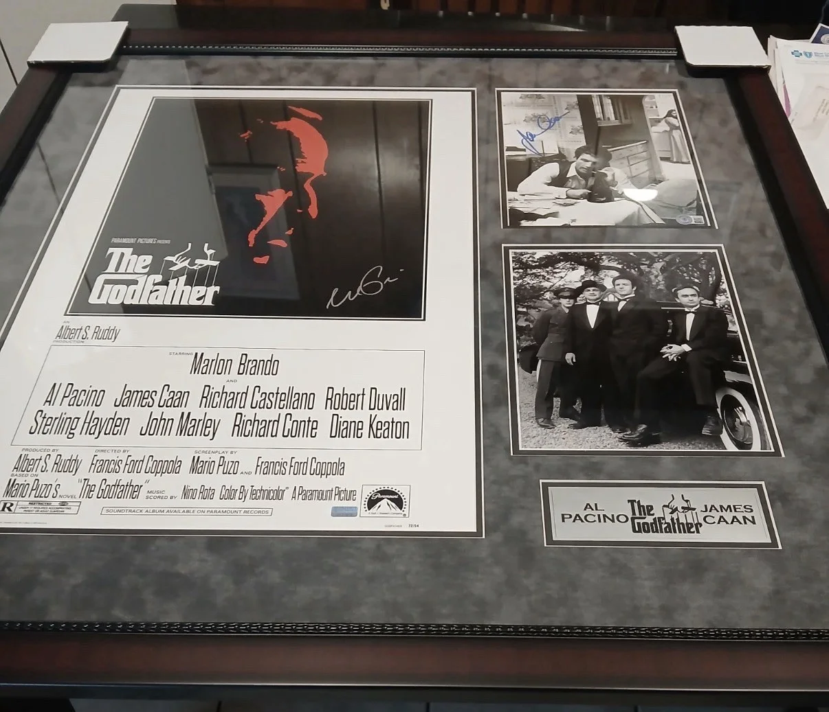 Al Pacino — Godfather Al Pacino Signed Photo James Caan Autographed Framed BAS +, изображение 2