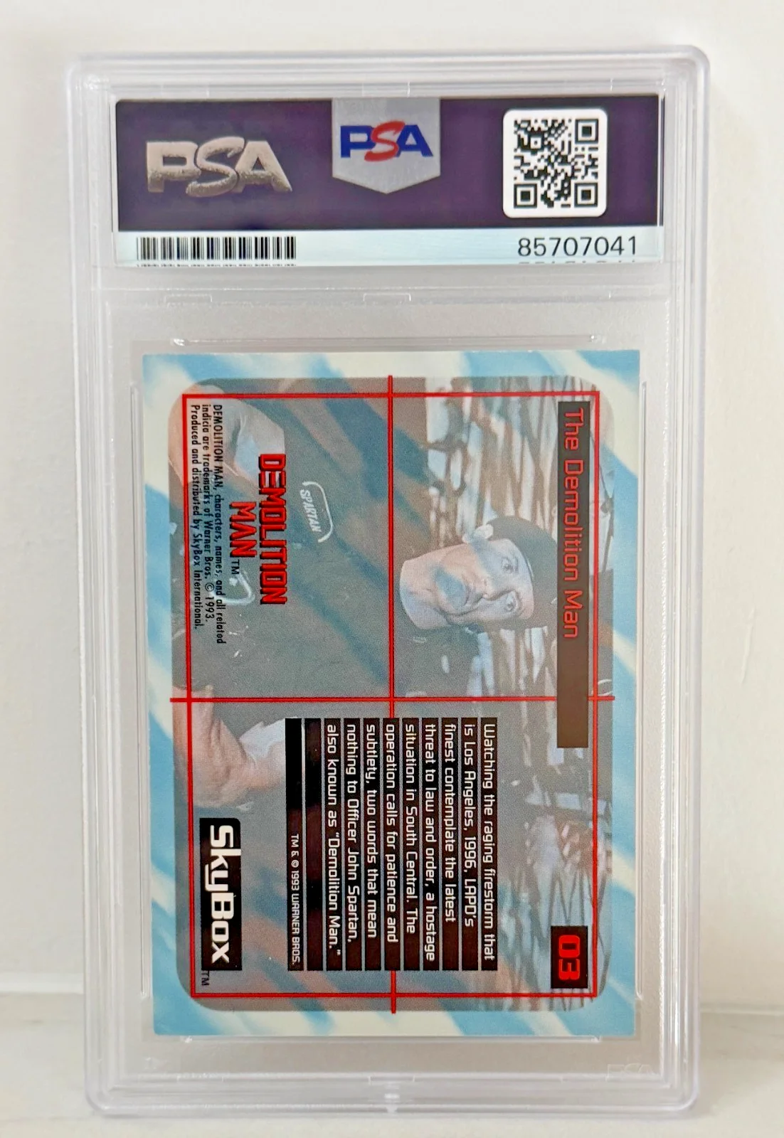 SYLVESTER STALLONE — Sylvester Stallone Demolition Man Autographed Set Card PSA/DNA GEM MT 10 Auto, изображение 2