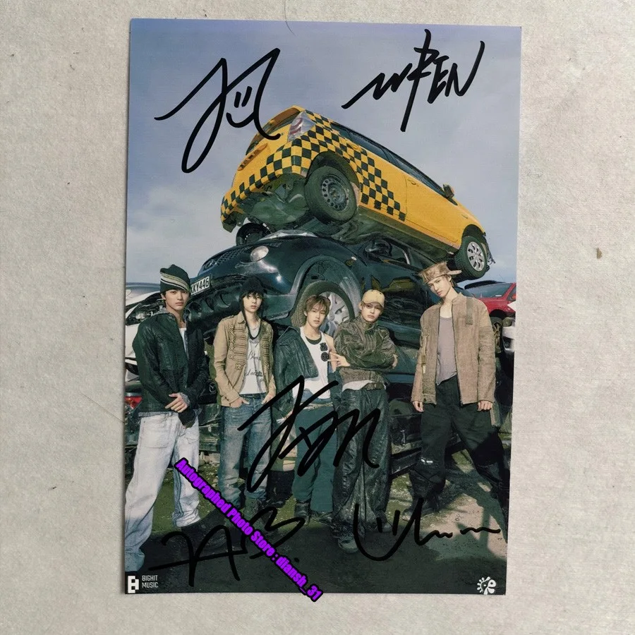 CORTIS — CORTIS Group Autographed Hand Signed Photo 4*6 - Combine Photograph Set, изображение 4