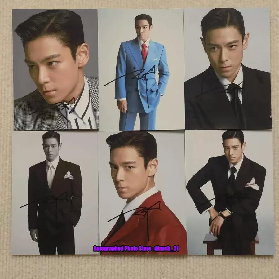 T.O.P — BIGBANG T.O.P Autographed Hand Signed Photo 4*6 Choi Seung Hyun, изображение 2