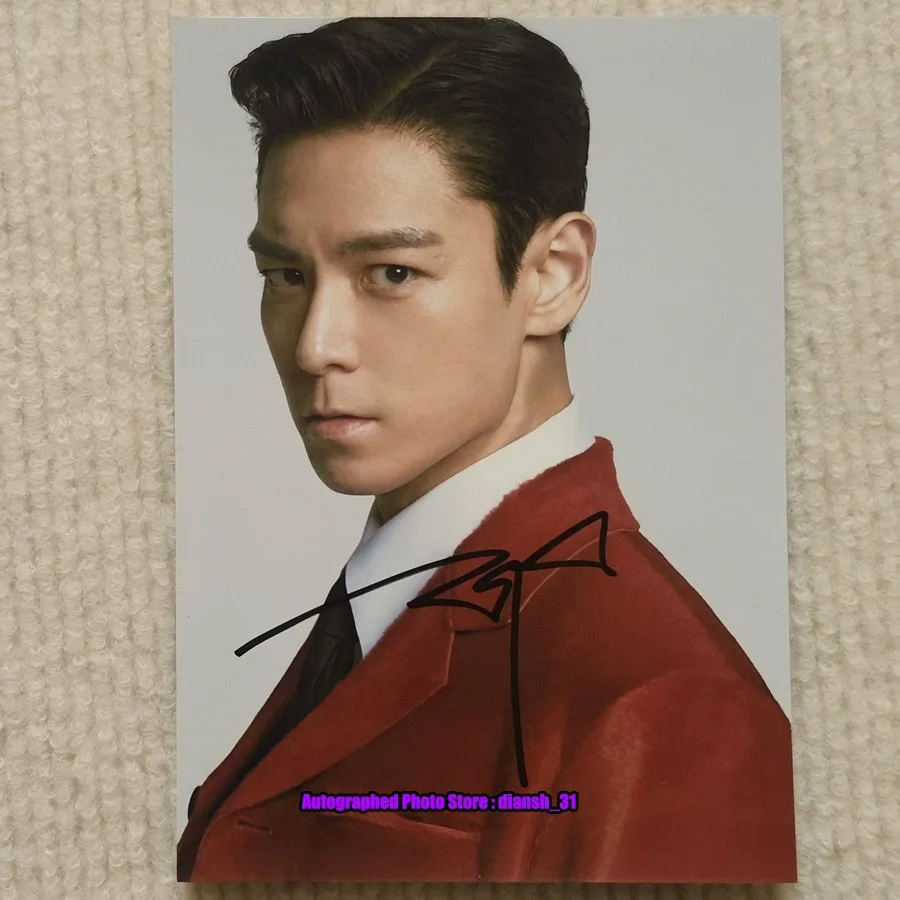 T.O.P — BIGBANG T.O.P Autographed Hand Signed Photo 4*6 Choi Seung Hyun, изображение 3