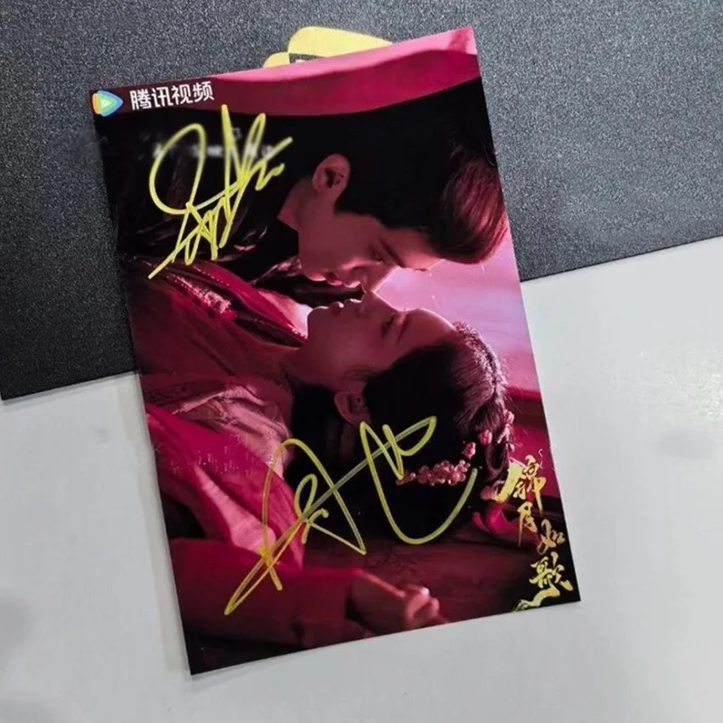 Chinese Legend of the Female General 锦月如歌 Cheng Lei Zhou Ye Signed Photos, изображение 2