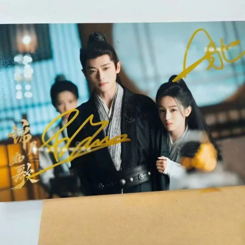 Chinese Legend of the Female General 锦月如歌 Cheng Lei Zhou Ye Signed Photos, изображение 3