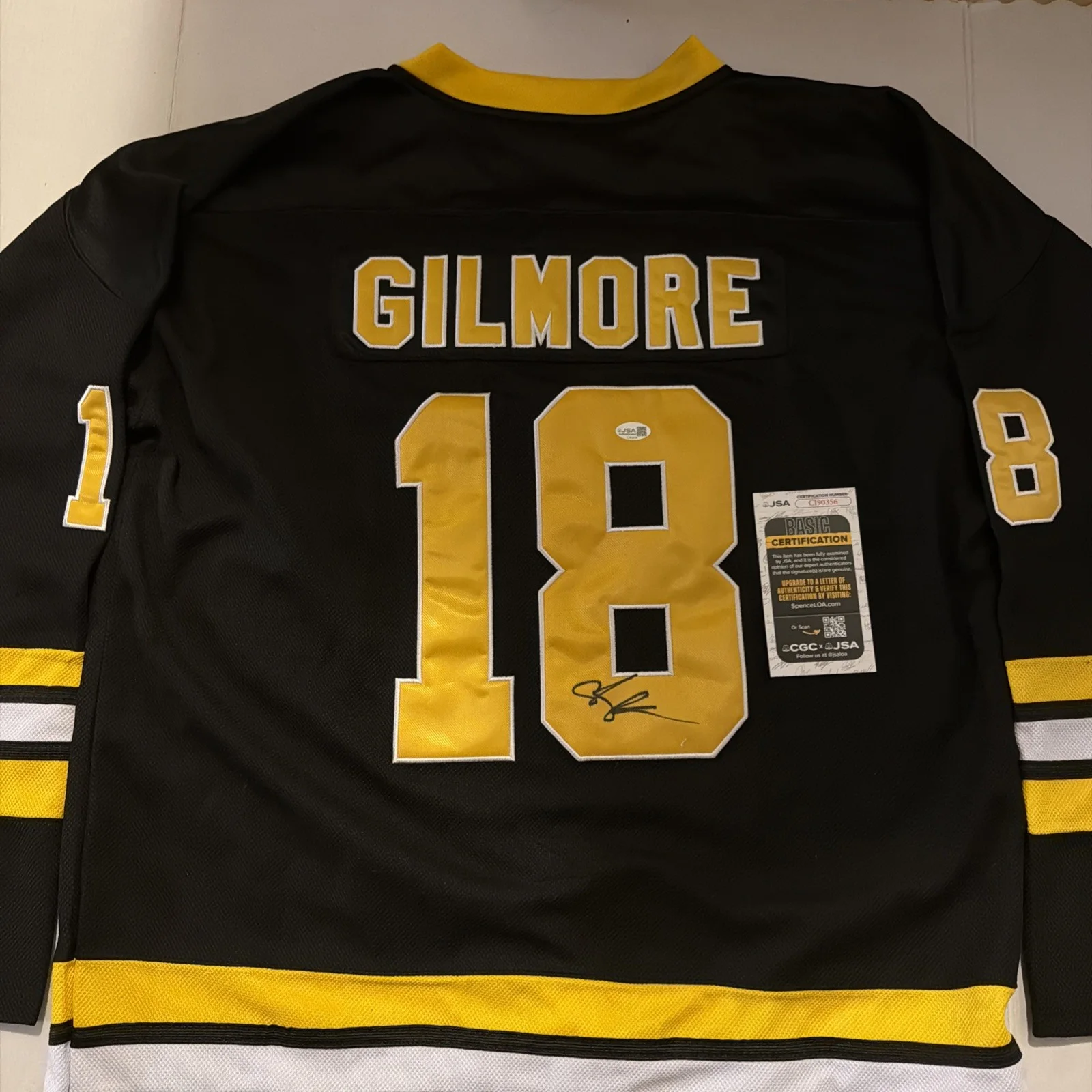 Adam Sandler — HAPPY GILMORE - ADAM SANDLER SIGNED Custom Hockey Jersey Boston Bruins JSA COA, изображение 2