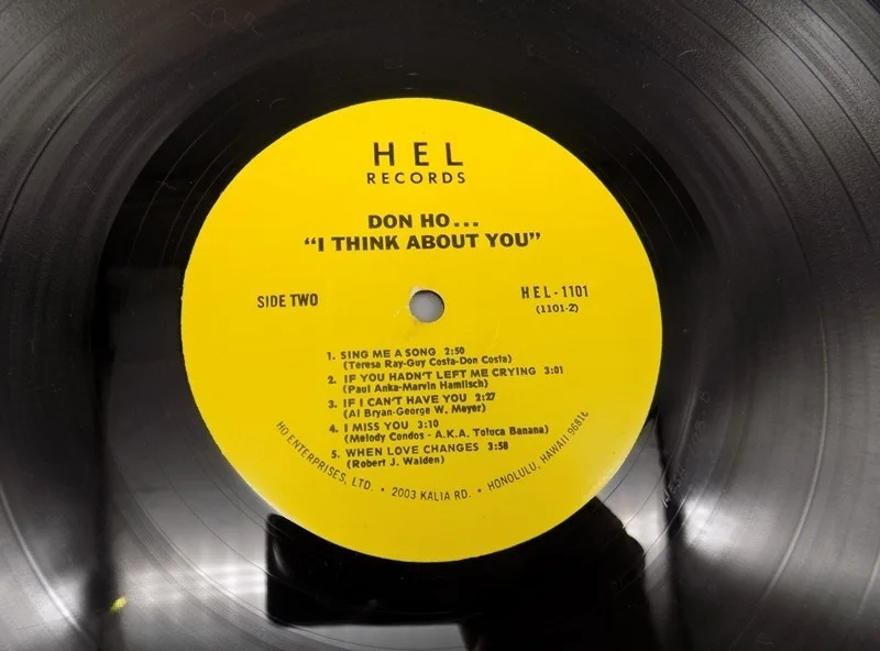 Don Ho Signed LP Album I Think About You Autographed Untested Some Wear, изображение 5