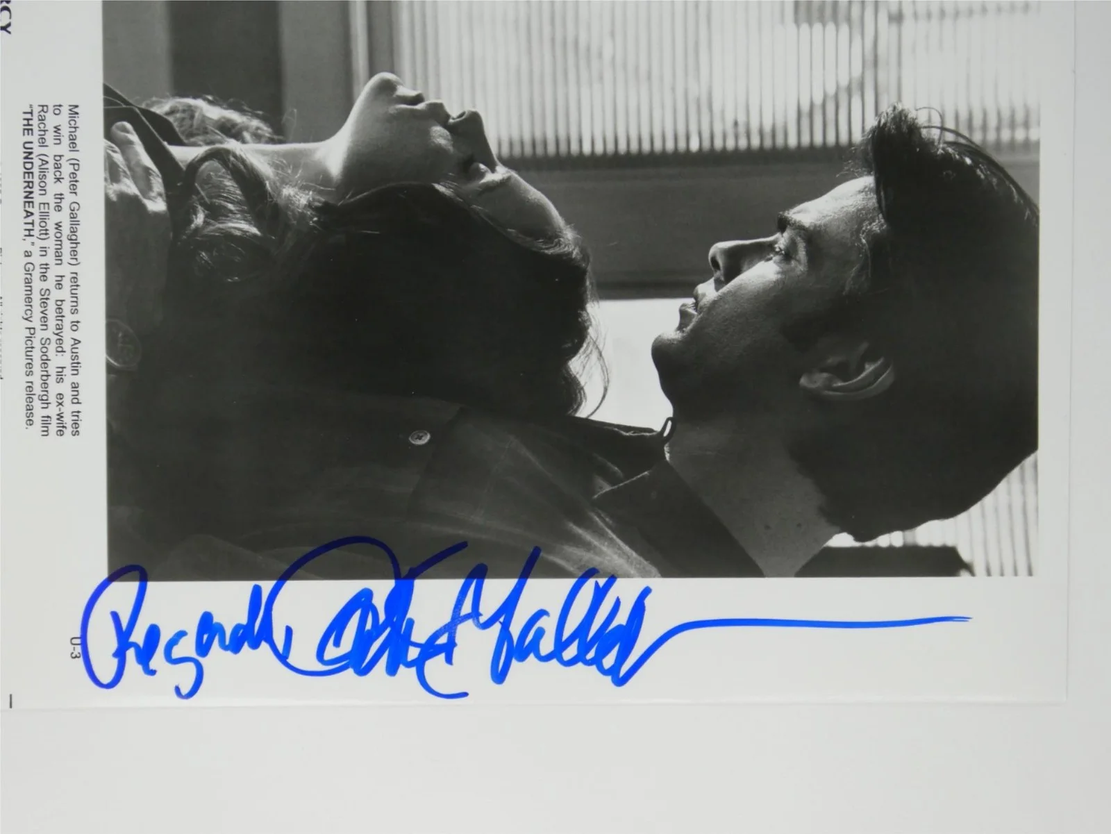 Peter Gallagher — Peter Gallagher Alison Elliott Signed B&W 8x10 Promo Photo The Underneath, image 2