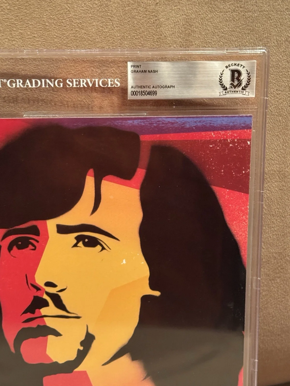 Very Nice 8 by 10 Photo Signed by Graham Nash Beckett Slab Crosby Stills, изображение 3
