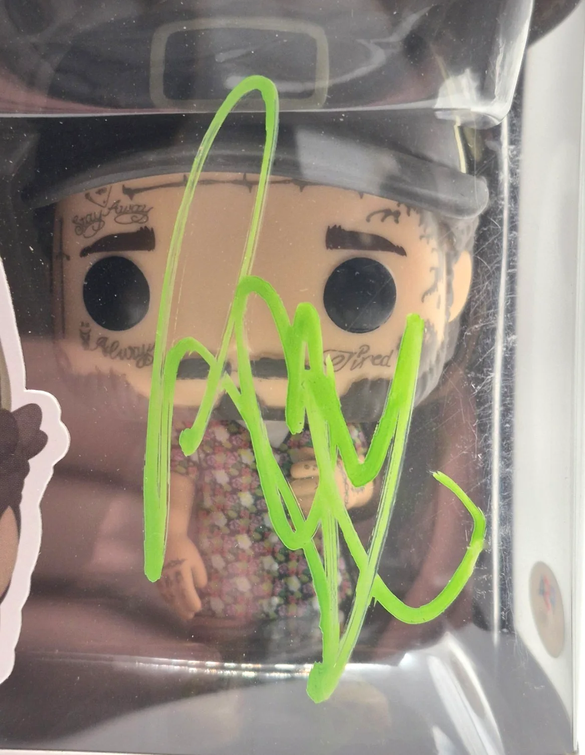 POST MALONE SIGNED AUTOGRAPHED FUNKO POP 254 SUNFLOWER WHITE IVERSON PSA COA 3, изображение 4