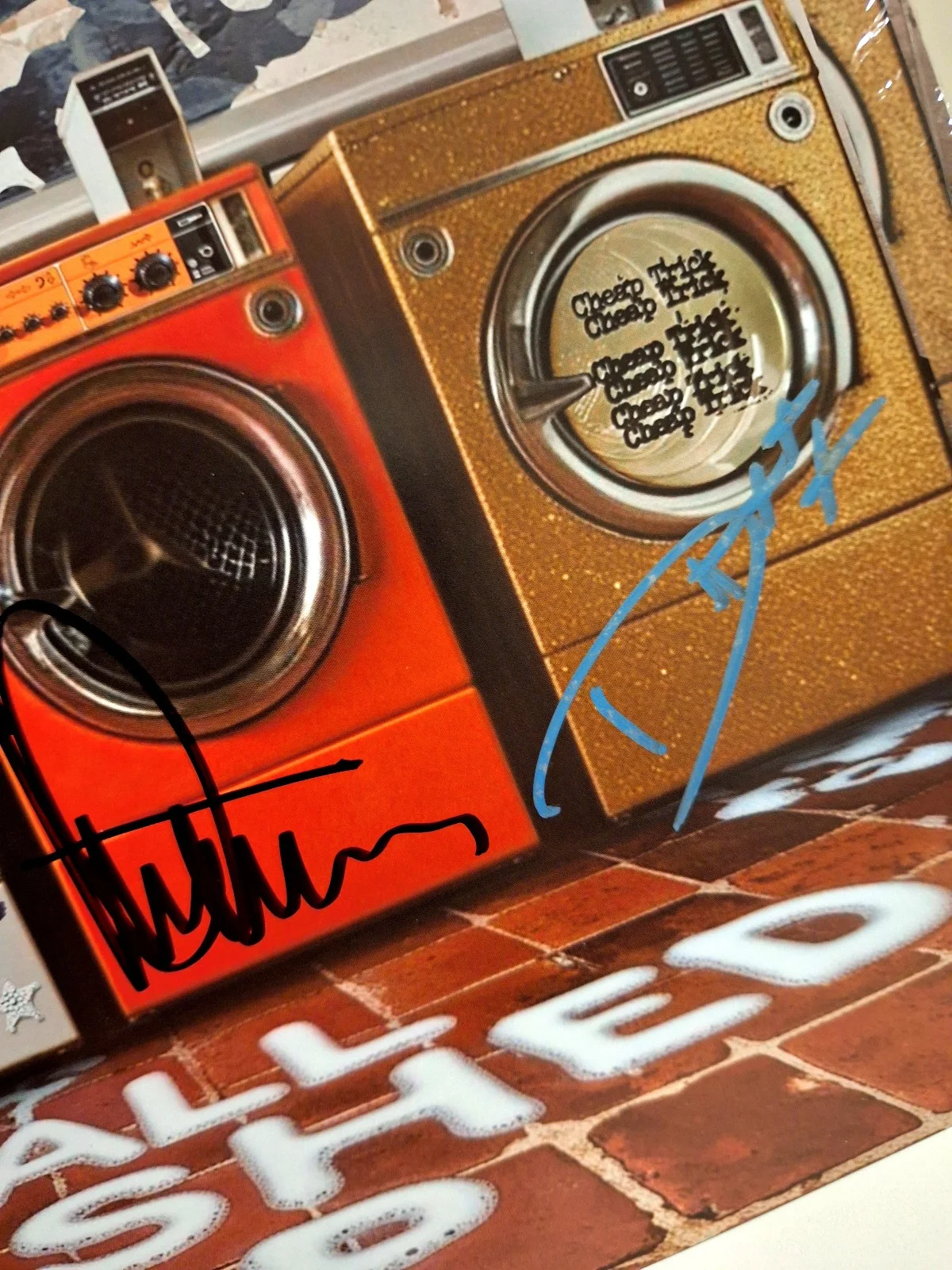 Cheap Trick All Washed Up Lp Album With Signed Insert Autographed Graphite Vinyl, image 3