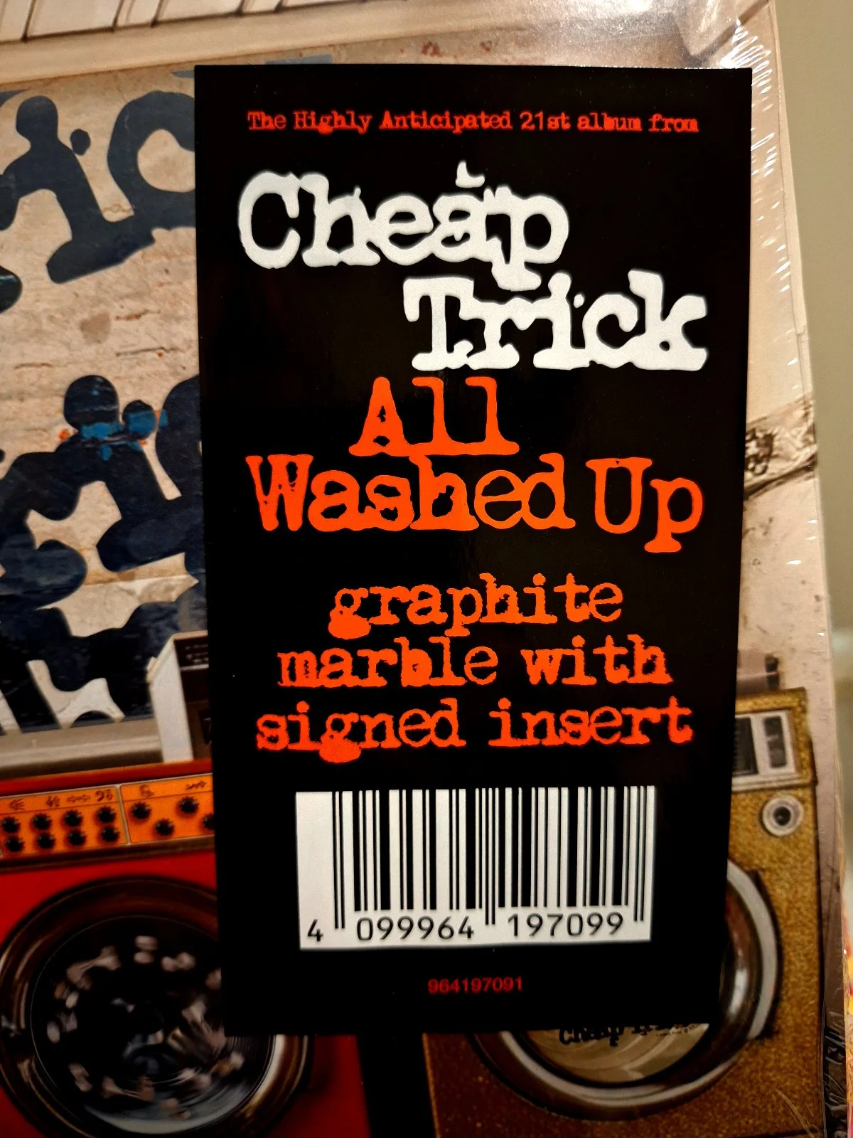 Cheap Trick All Washed Up Lp Album With Signed Insert Autographed Graphite Vinyl, image 5