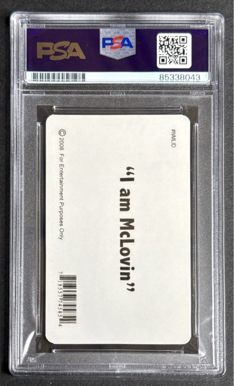 Christopher Mintz Plasse — Christopher Mintz - Plasse Signed Superbad McLovin Fake ID PSA 85338043, изображение 2