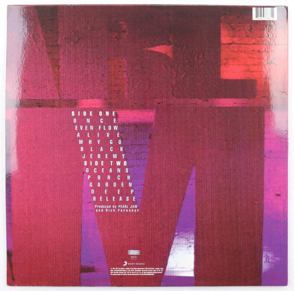 Eddie Vedder hand-signed autographed "Ten" (Pearl Jam) LP (JSA LOA & PSA/DNA), image 2
