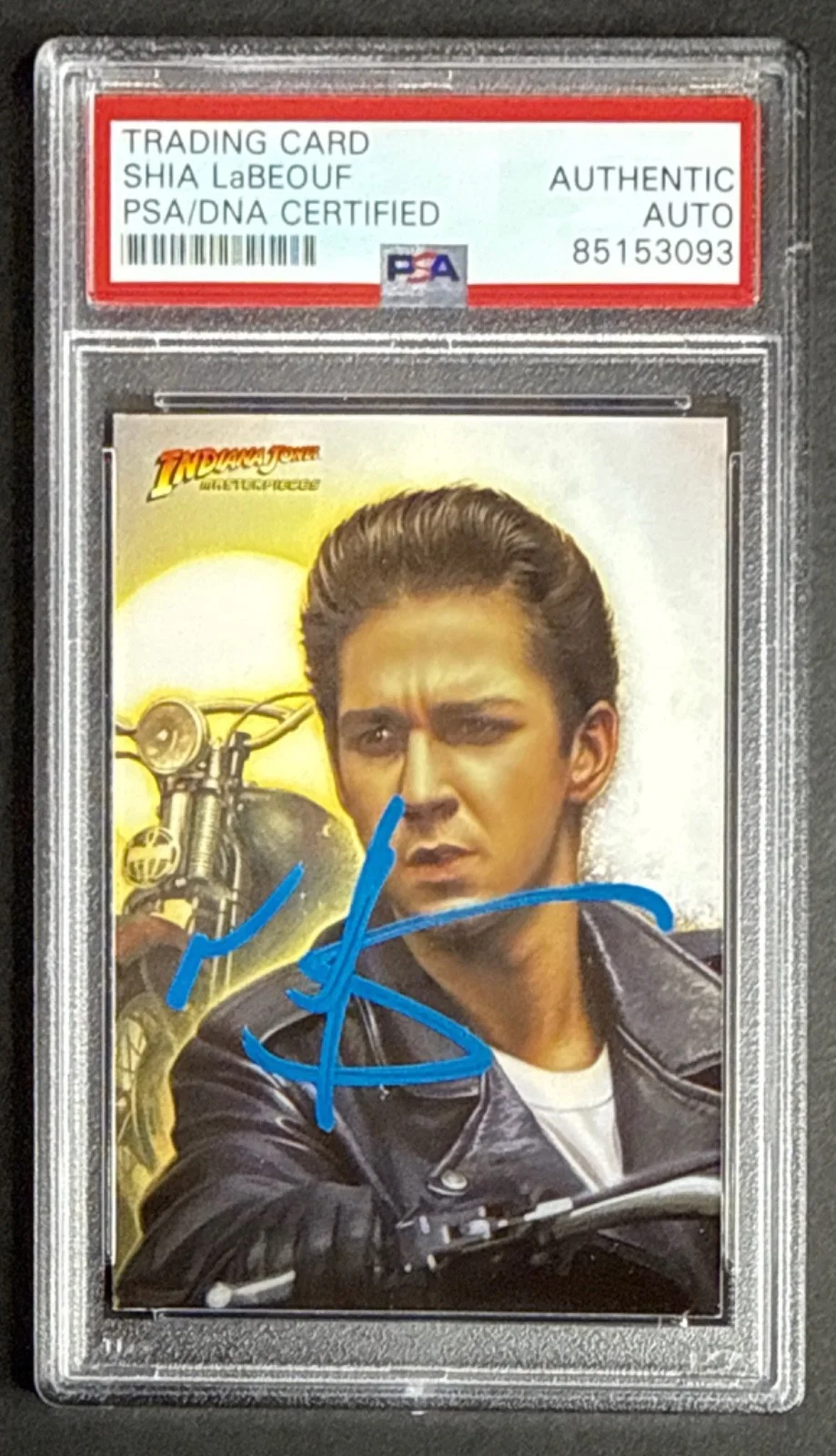 Shia LaBeouf — Shia LaBeouf Signed 2008 Topps Indiana Jones Card #7 PSA 85153093