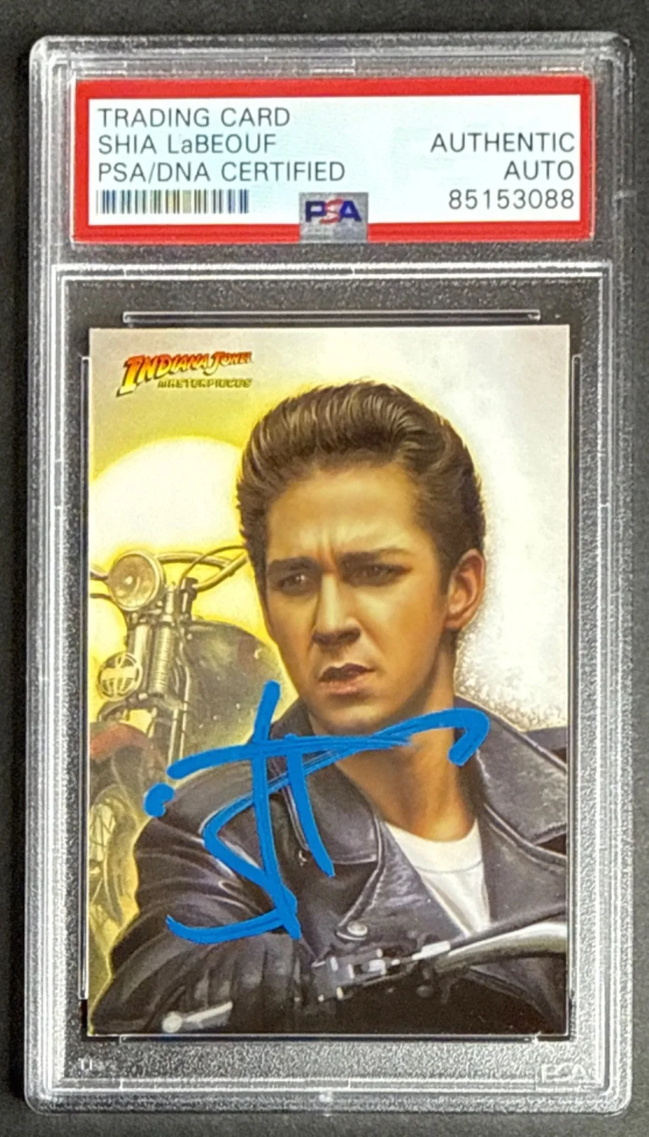 Shia LaBeouf — Shia LaBeouf Signed 2008 Topps Indiana Jones Card #7 PSA 85153088
