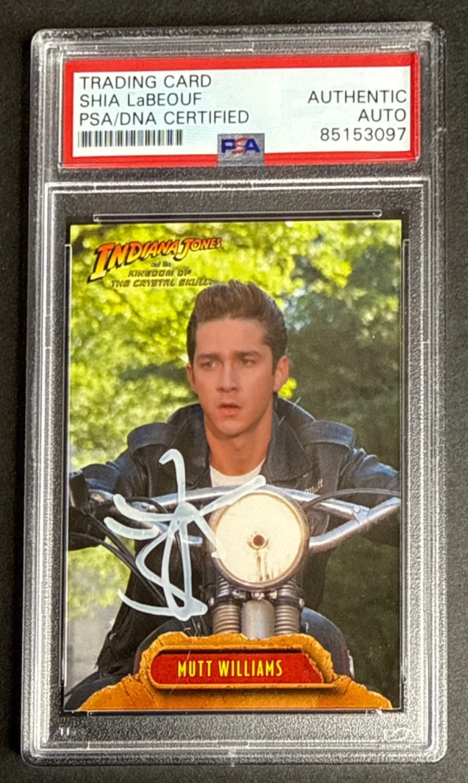 Shia LaBeouf — Shia LaBeouf Signed 2008 Topps Indiana Jones Card #3 PSA 85153097