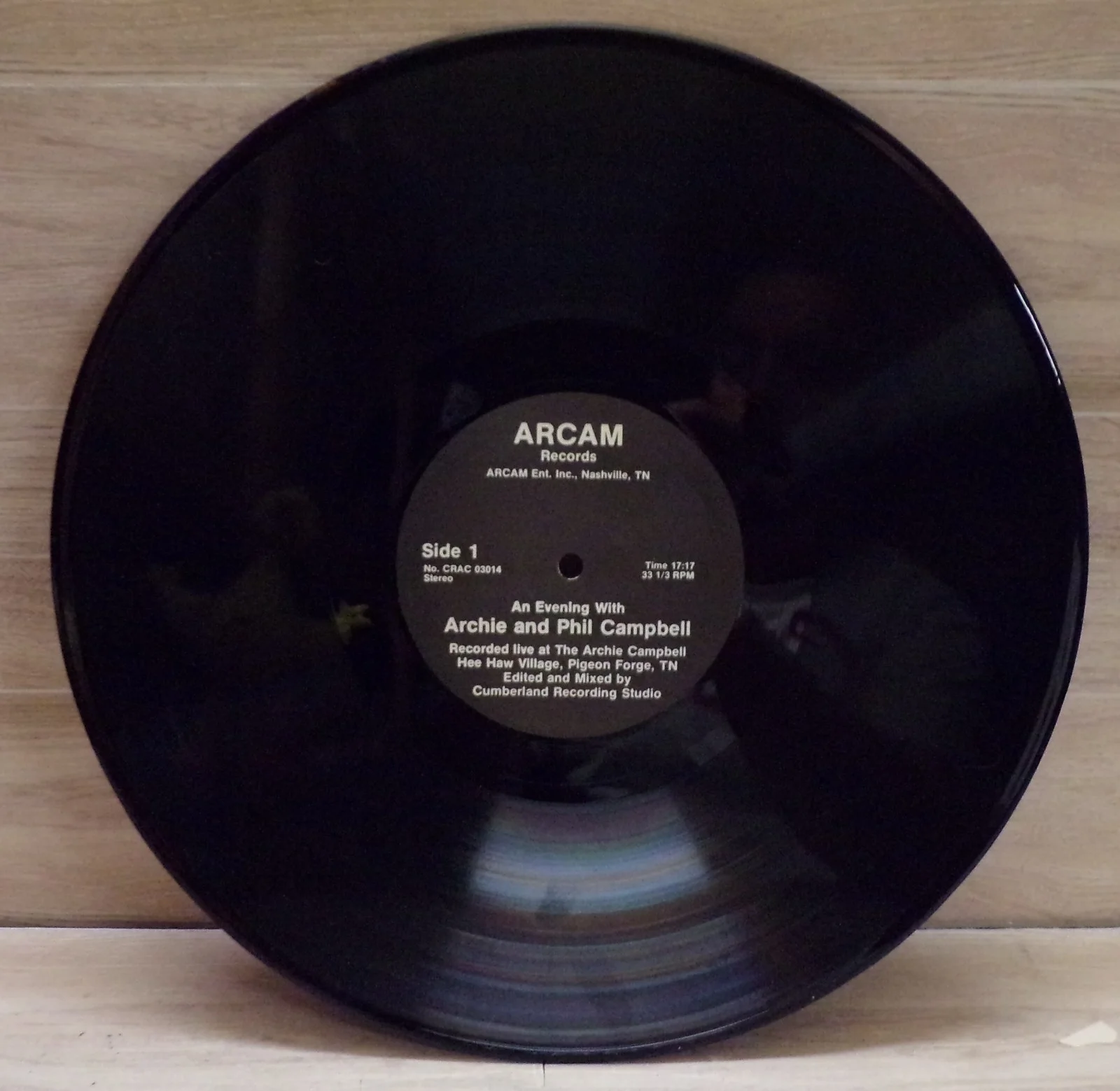 1987 AUTOGRAPHED AN EVENING WITH ARCHIE AND PHIL CAMPBELL LP RECORD HEE HAW, изображение 5
