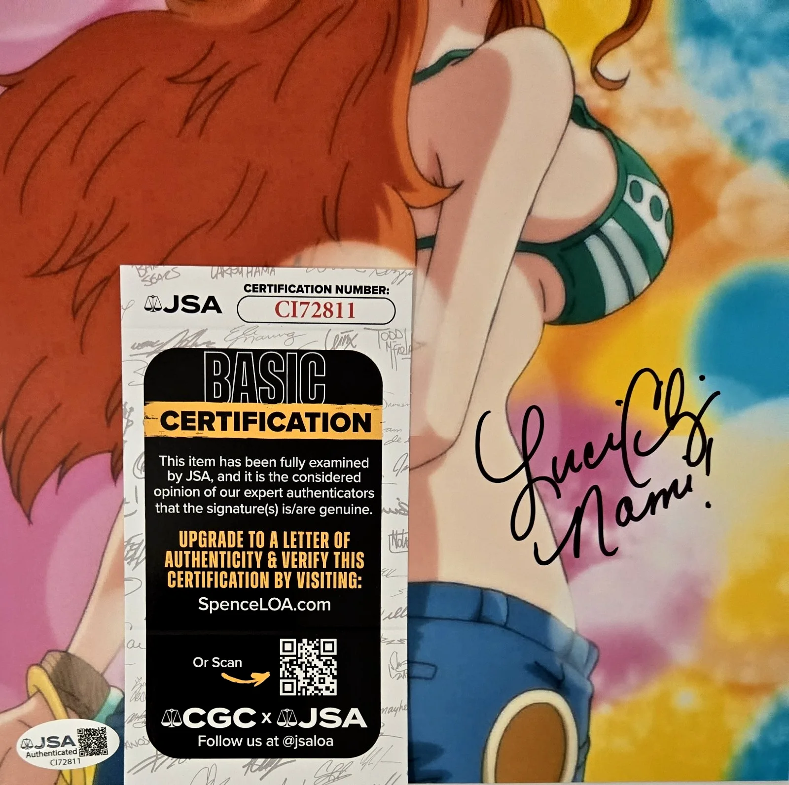 Luci Christian — Nami Signed Photo One Piece Luci Christian Autograph 8x10 Anime Waifu JSA COA 11, изображение 2