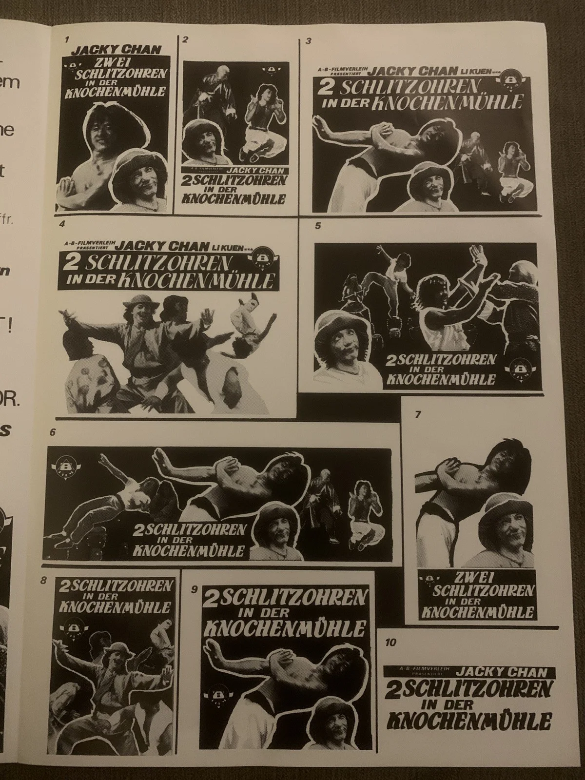 Jacky Chan The Fearless Hyena Original German Promotional Flyer - HK Classic, изображение 3