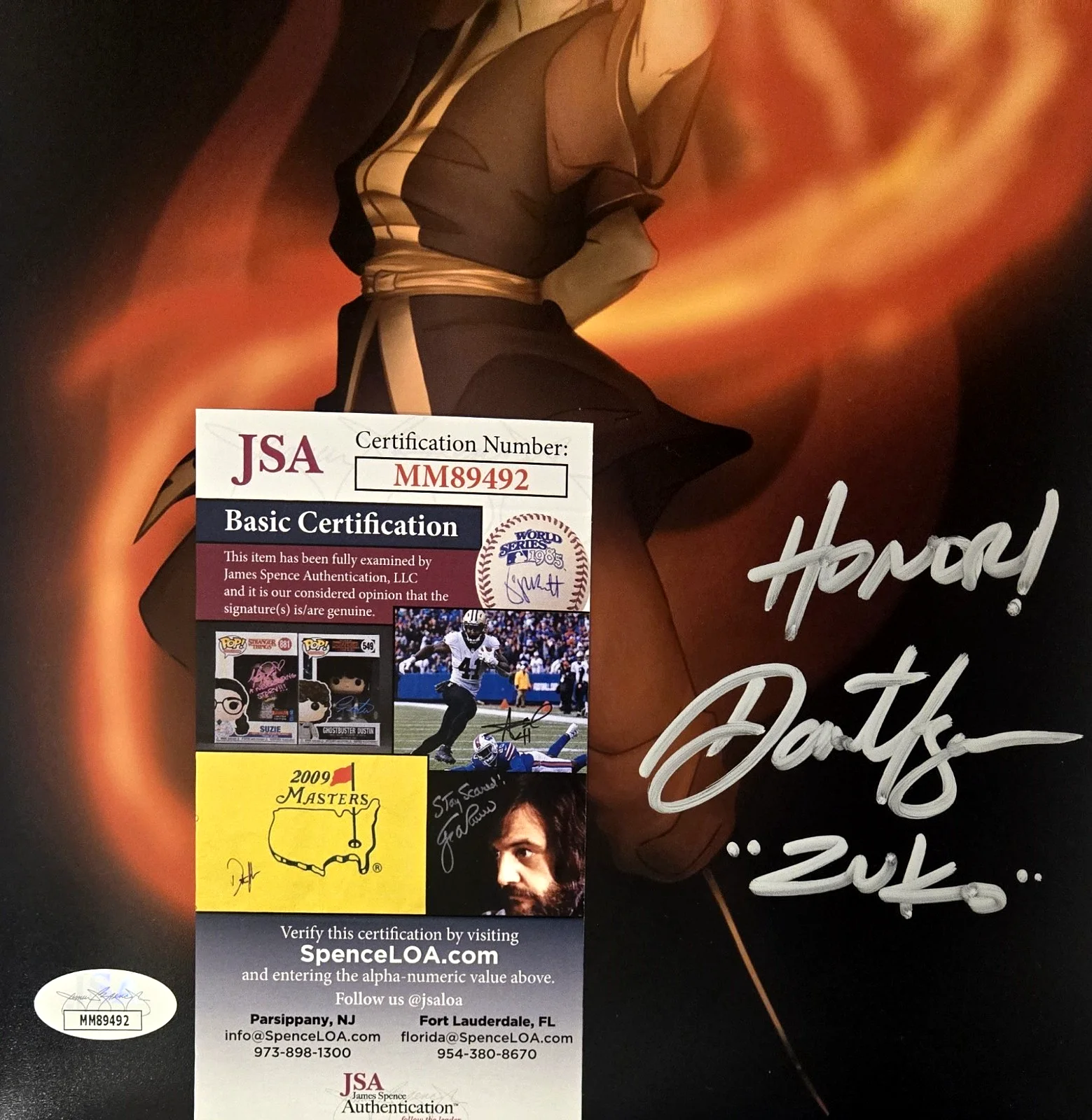 DANTE BASCO — Zuko Avatar Signed Photo Last Airbender Dante Basco Autograph 8x10 JSA COA 492, изображение 2