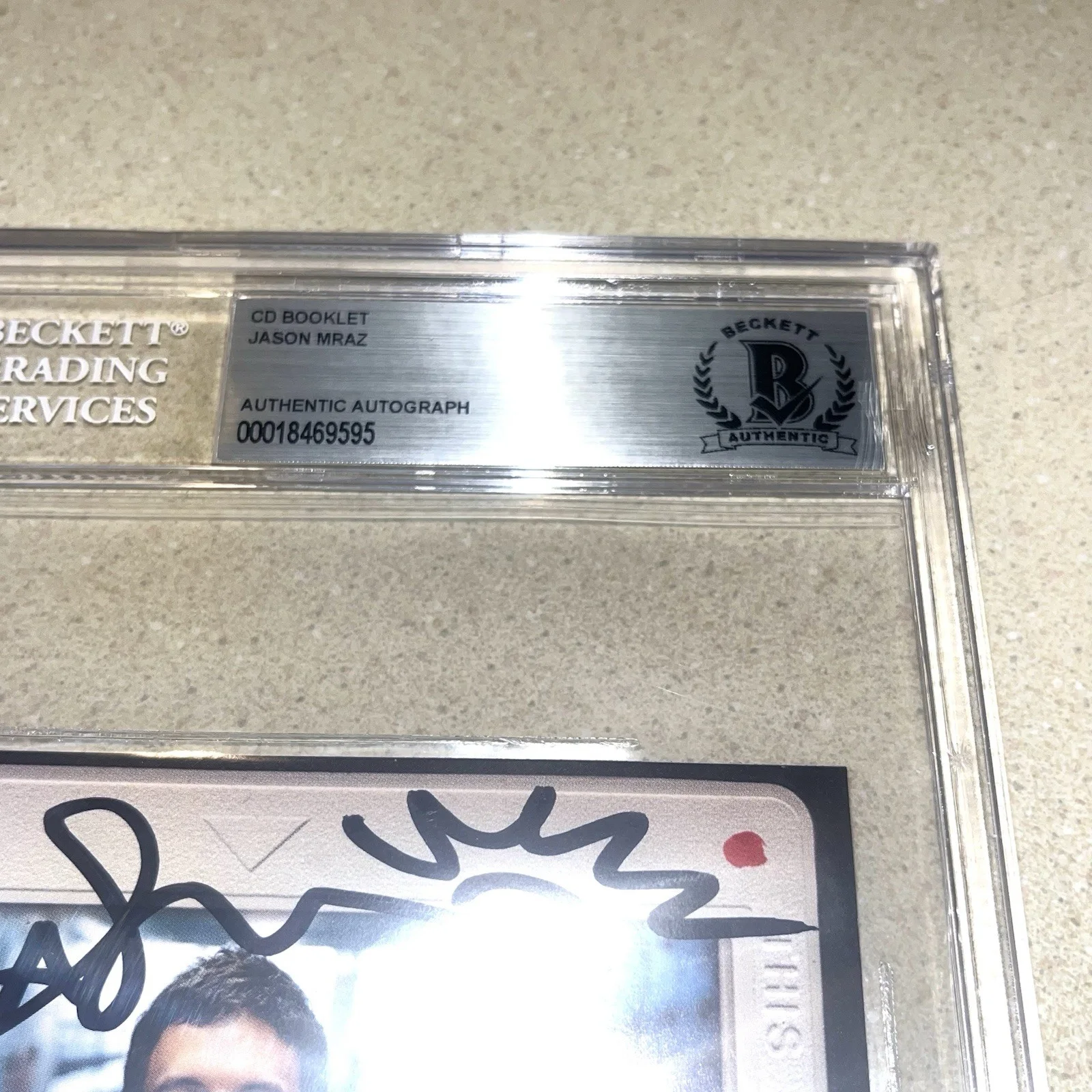 JASON MRAZ SINGER signed autographed MR. A-Z CD INSERT BECKETT BAS SLABBED, image 2