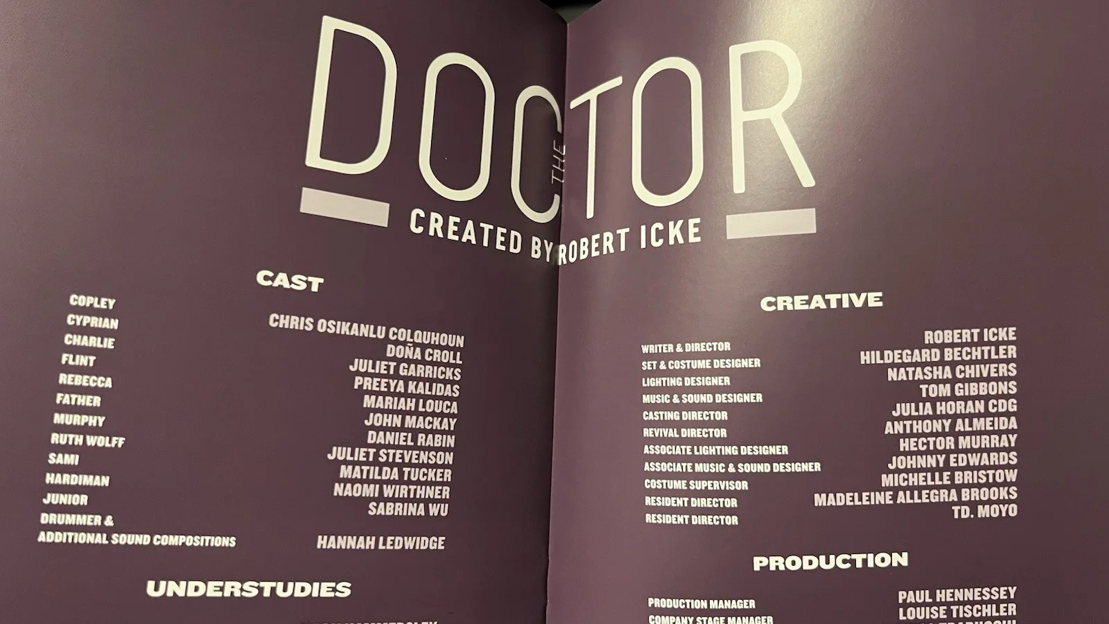 Juliette Stevenson Signed THE DOCTOR - West End Programme / Playbill, image 2