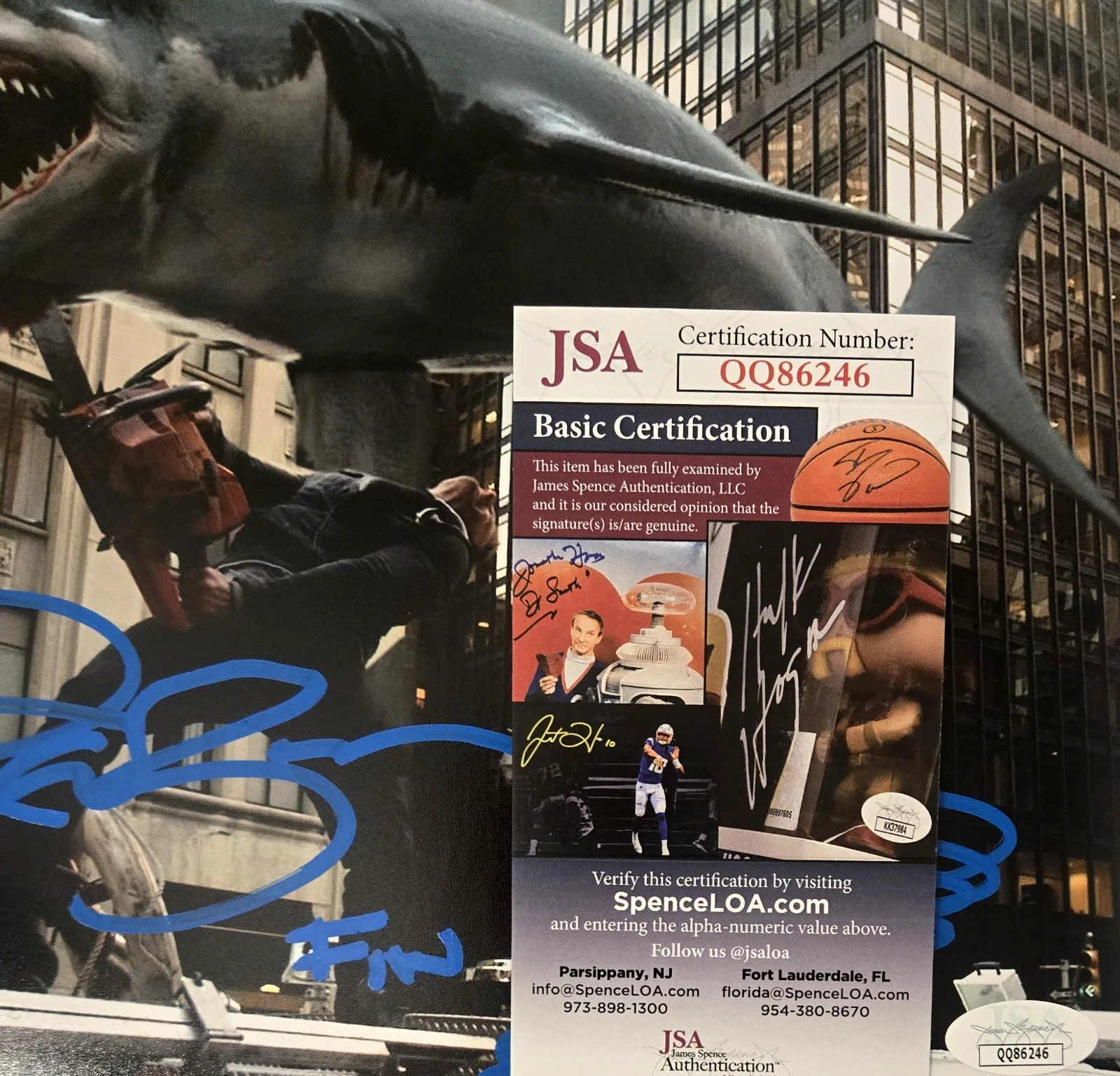 IAN ZIERING — Sharknado Signed Photo Ian Ziering Fin Shepard Autograph 8x10 JSA COA 246, image 2